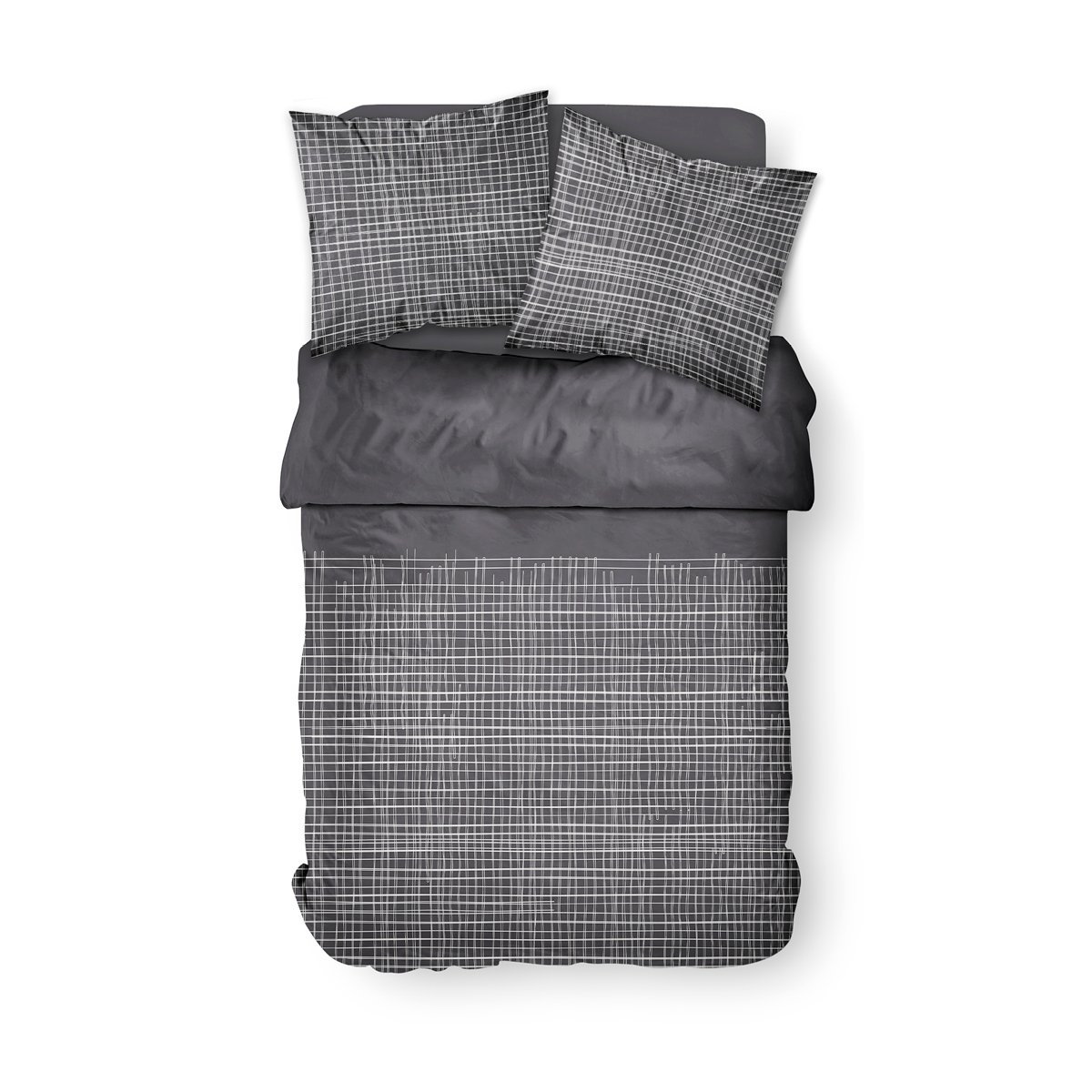 Printed cotton bed set TODAY LINGE DE MAISON Grey