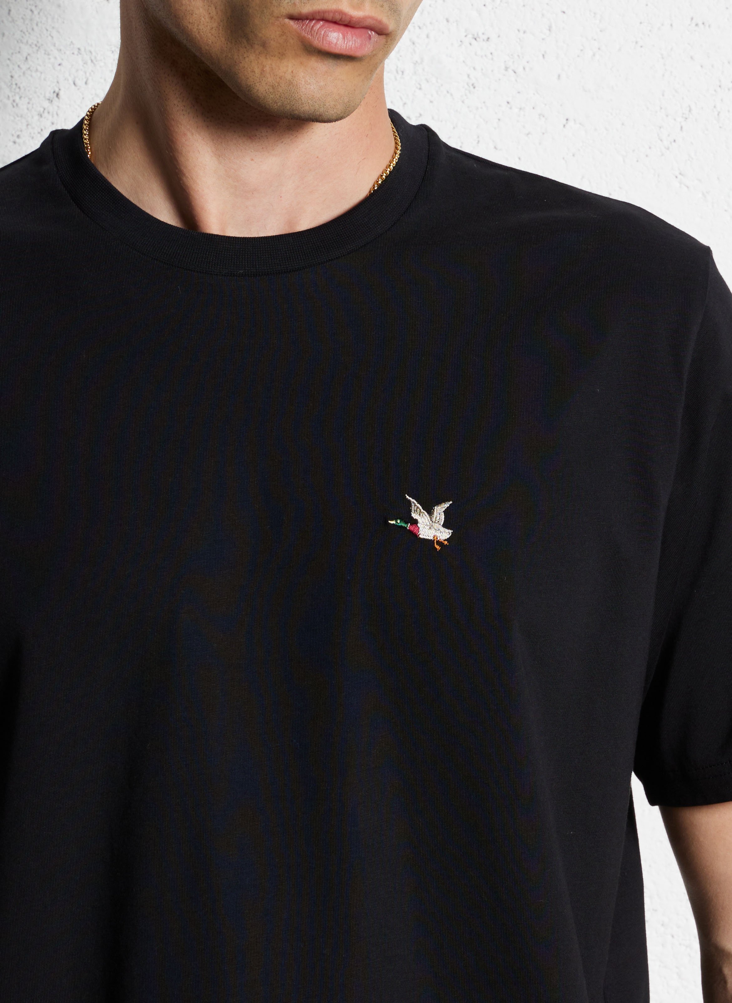 Straight screen-printed cotton T-shirt CHEVIGNON Black