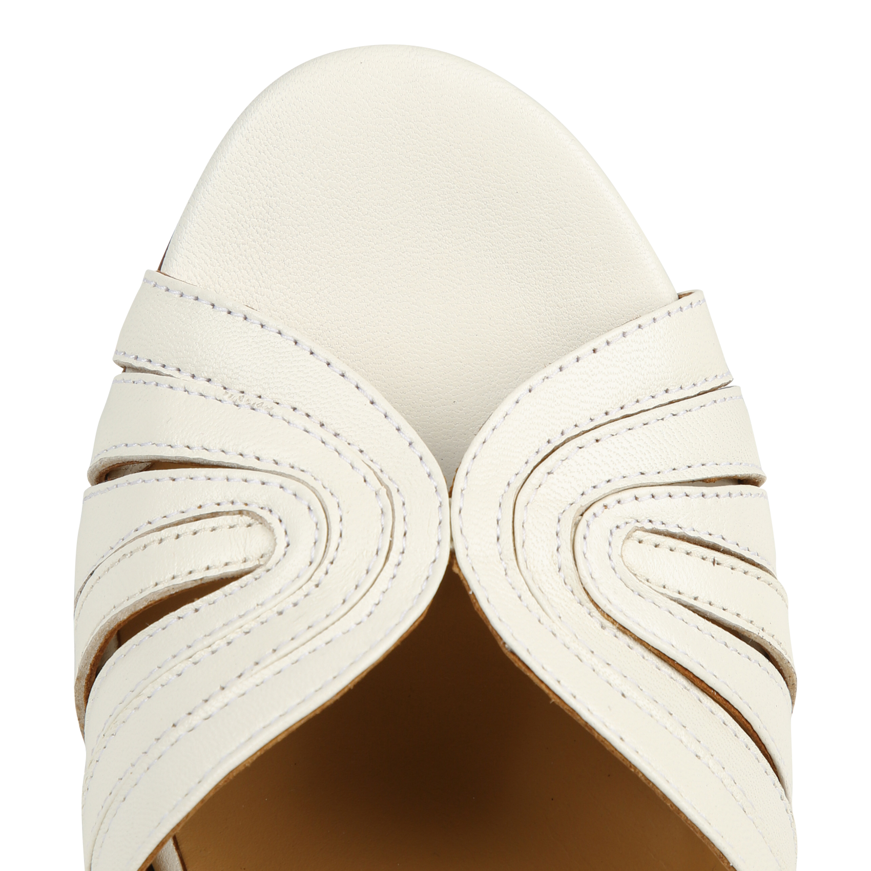 Flat leather mules BOBBIES White