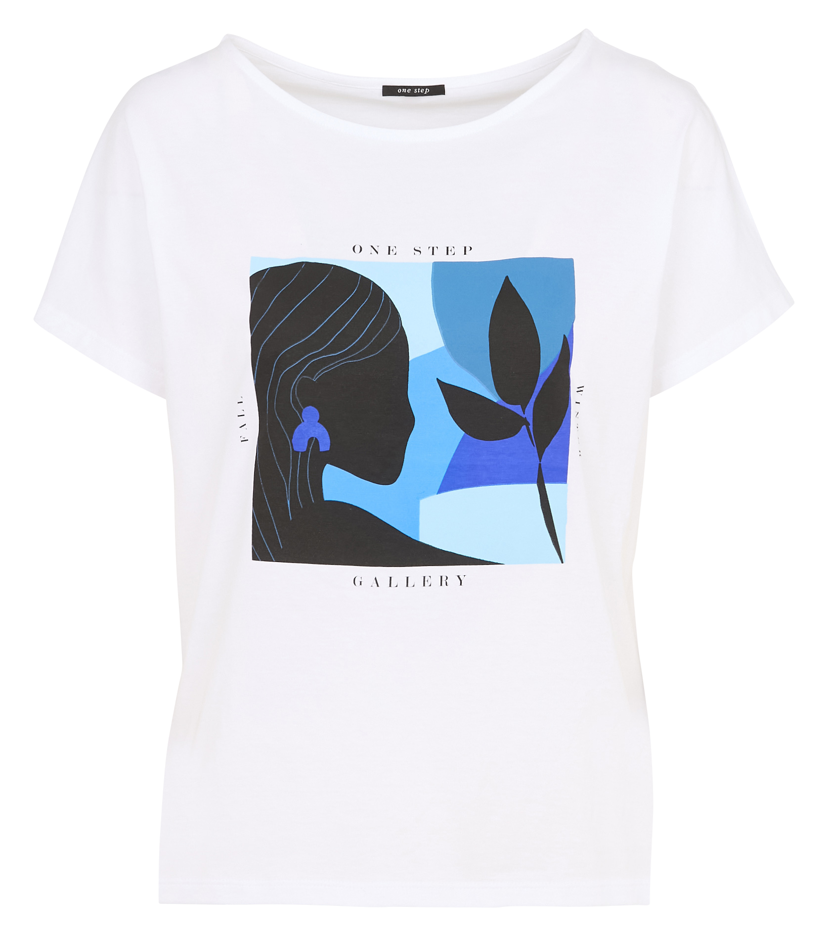 Tee-shirt col rond en coton  Blanc