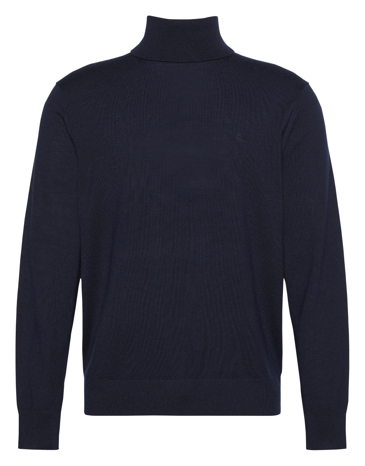 Pull col roulé uni en laine CALVIN KLEIN Bleu