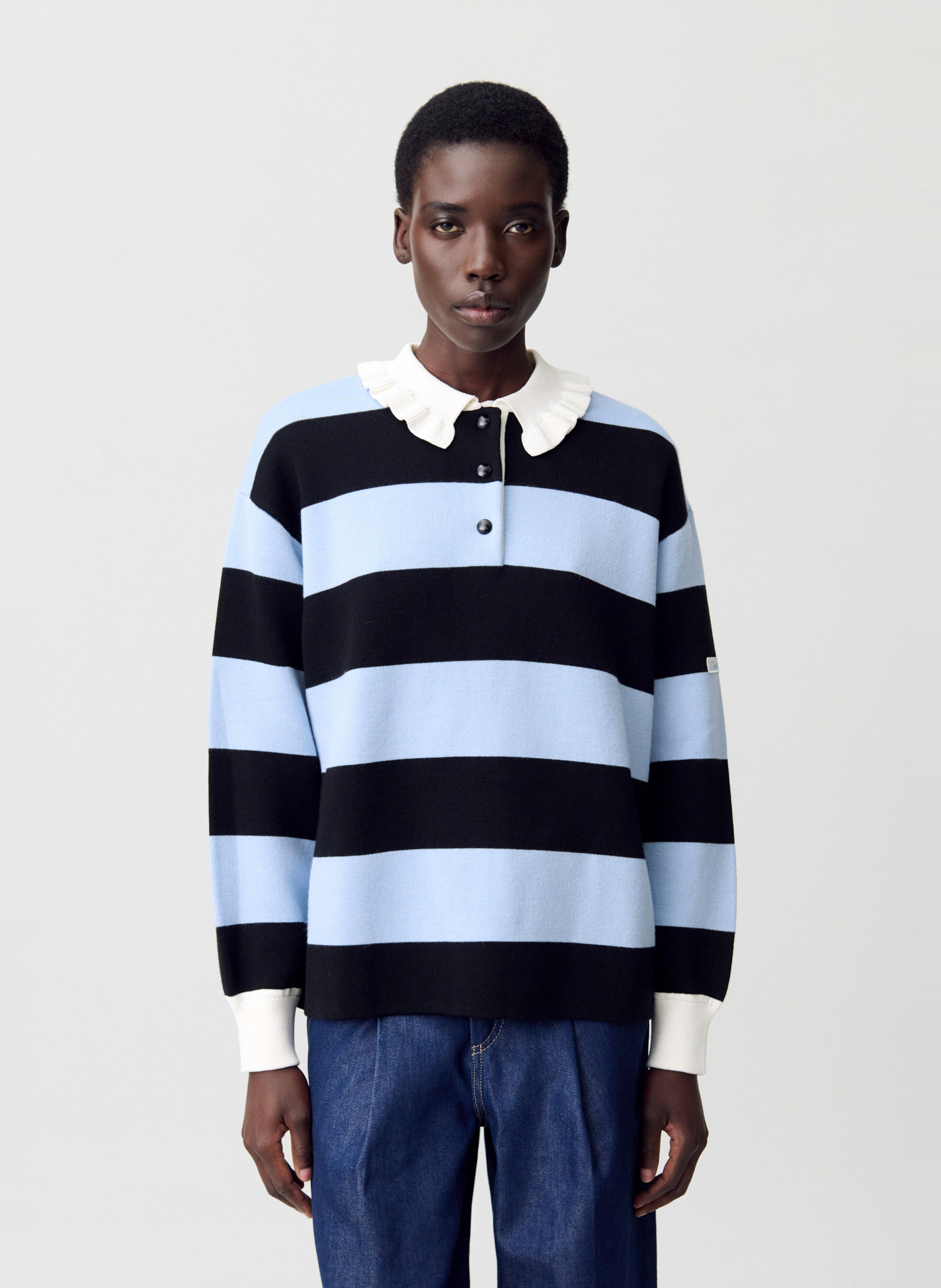 Pull col polo à rayures  CLAUDIE PIERLOT