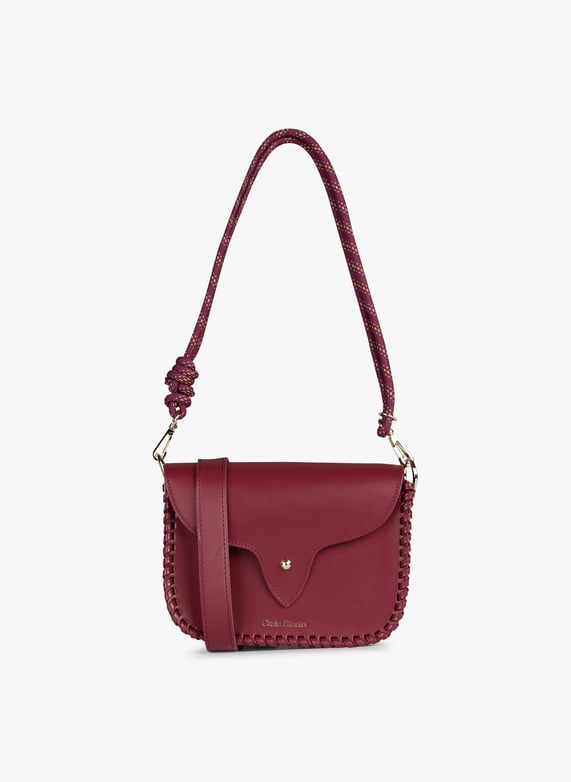 Sac bandoulière en cuir West Violet Craie studio Femme Place