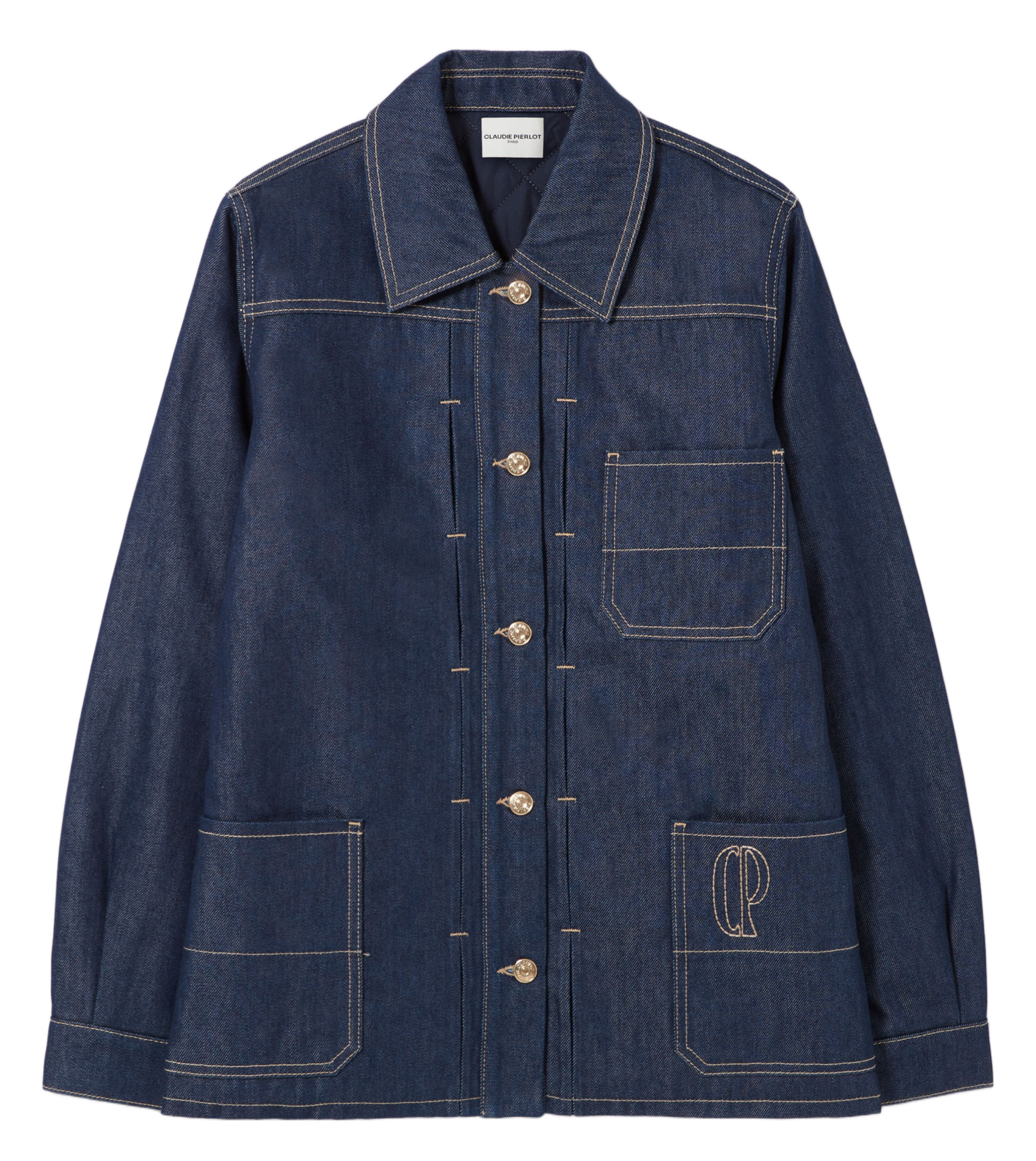 Veste oversize en coton mélangé CLAUDIE PIERLOT Bleu
