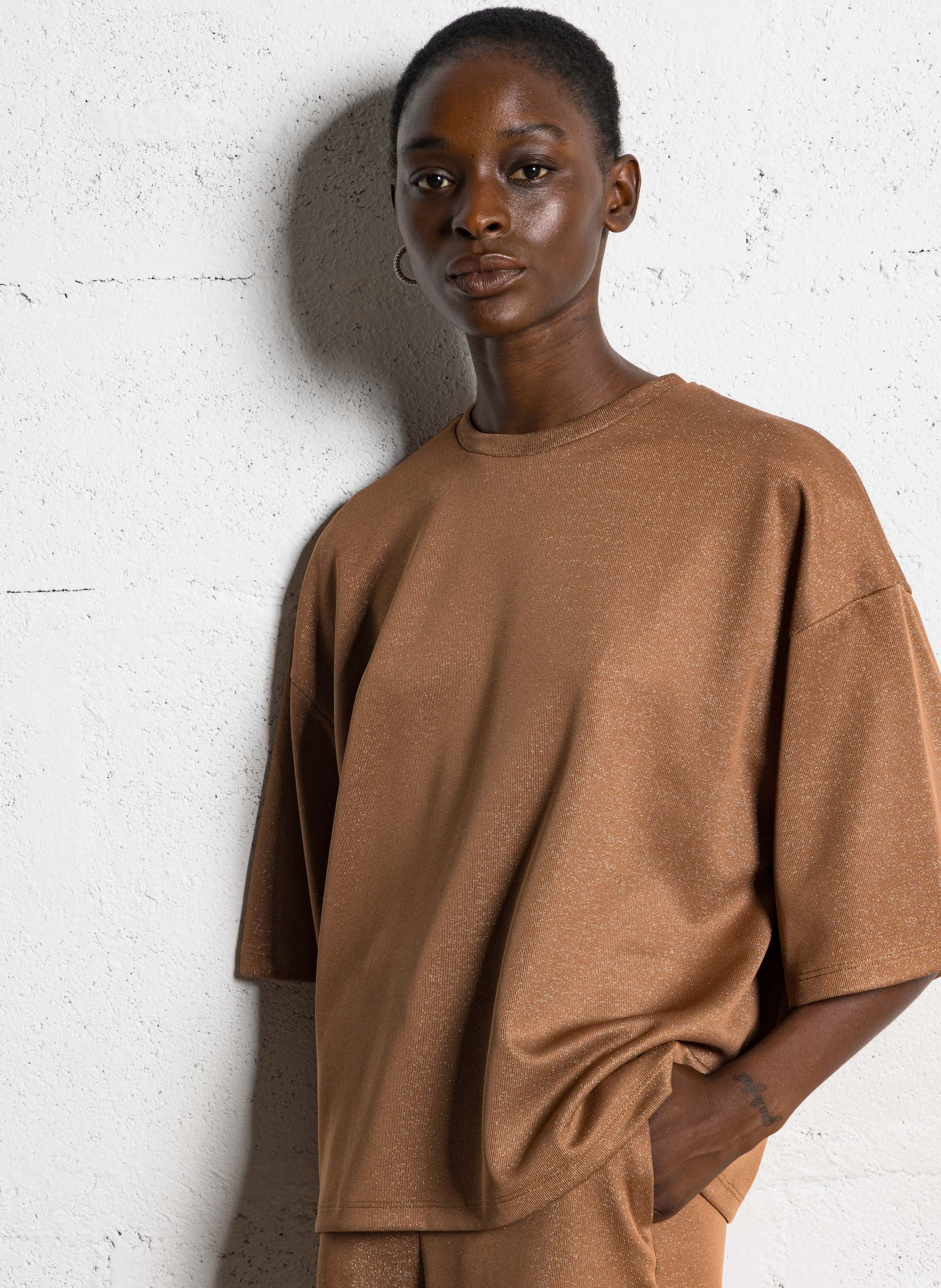 Oversized flowy sequined T-shirt IMPERIAL