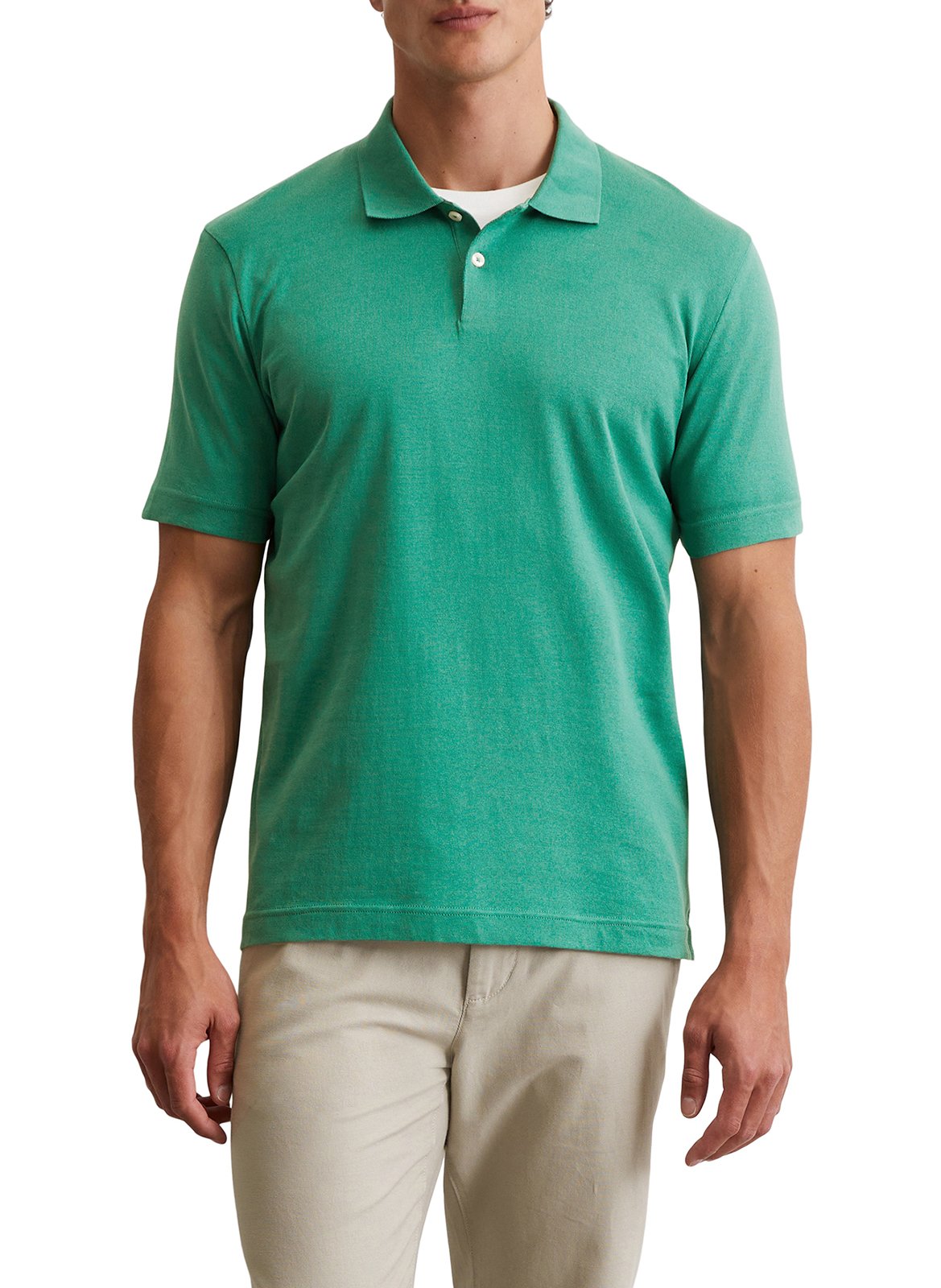 Top col polo en coton MARC O'POLO