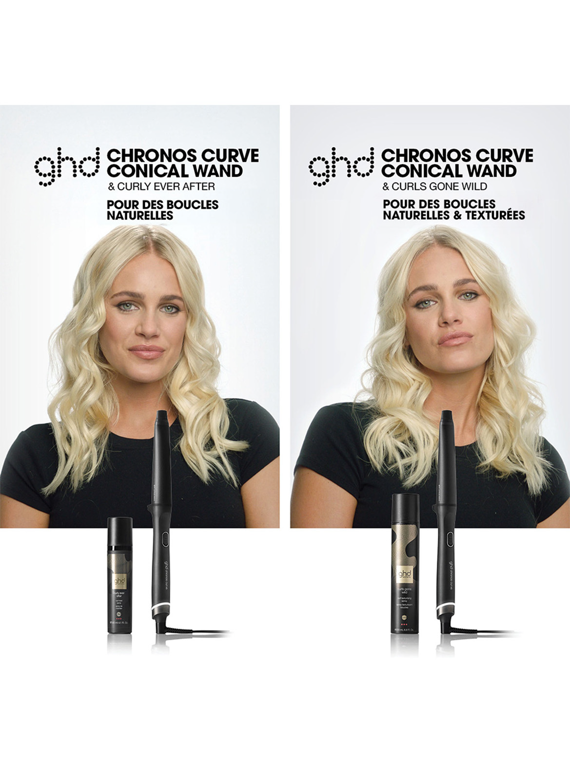 GHD CHRONOS CURVE CONICAL WAND CURLER GHD Noir