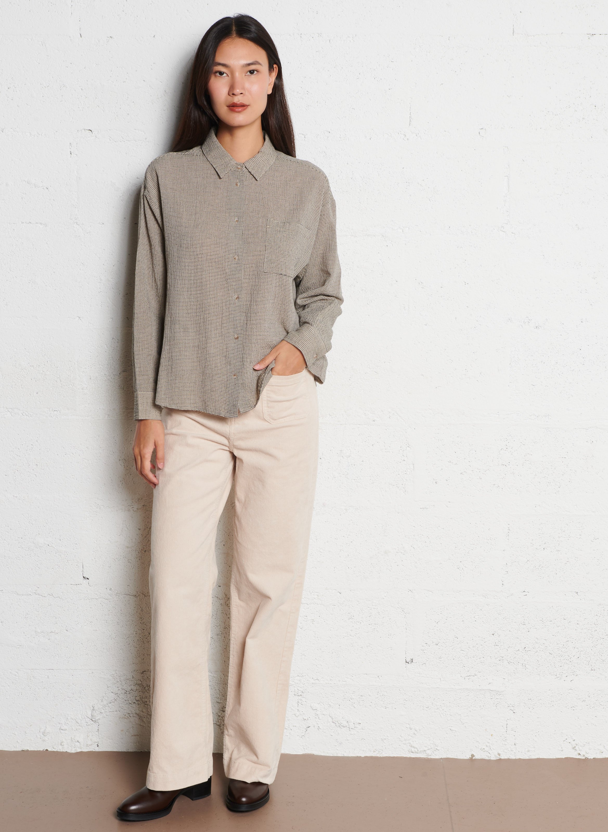 Cotton-blend chinos SUD EXPRESS Beige
