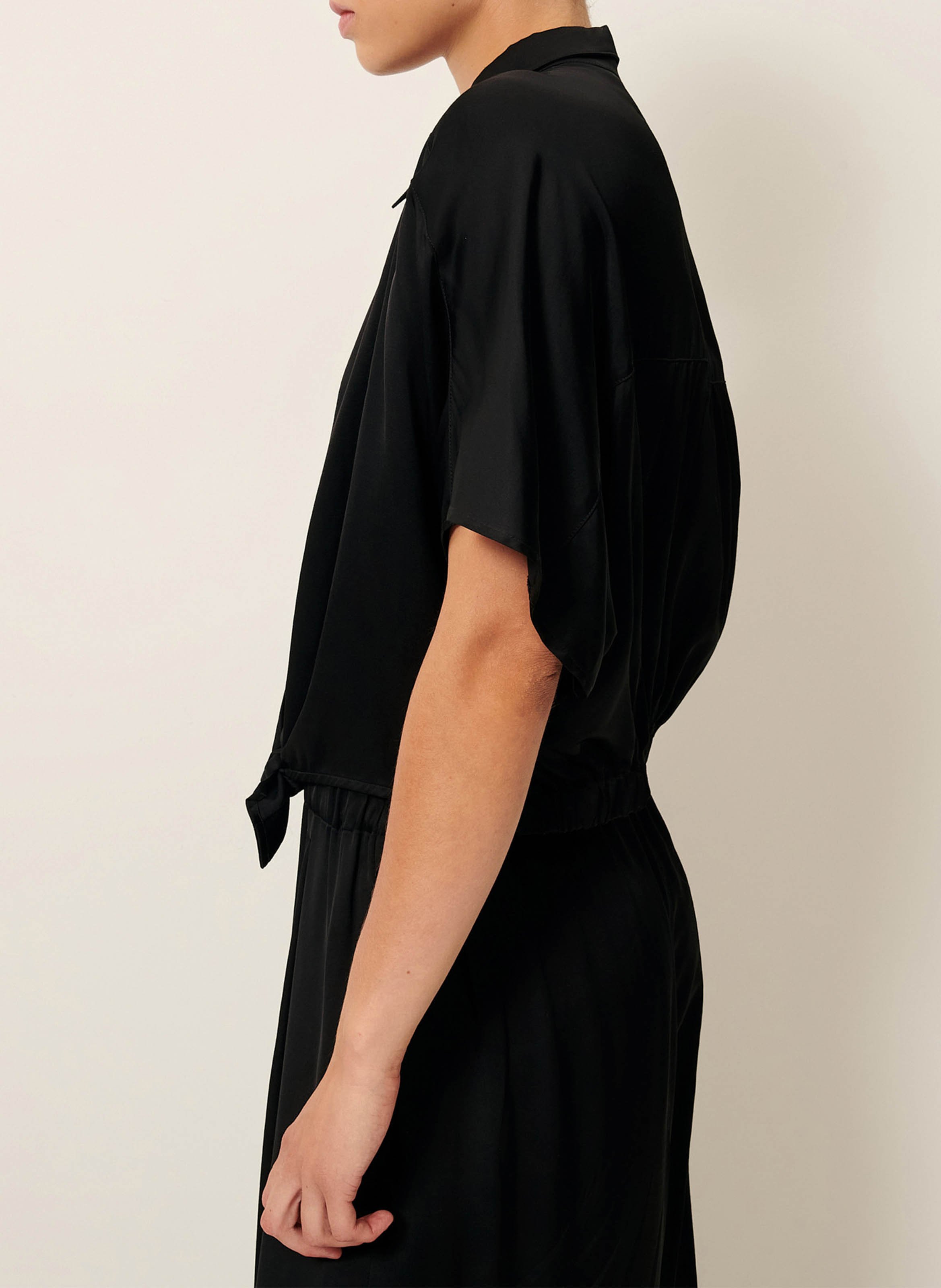 Straight shirt with classic collar SESSUN Black