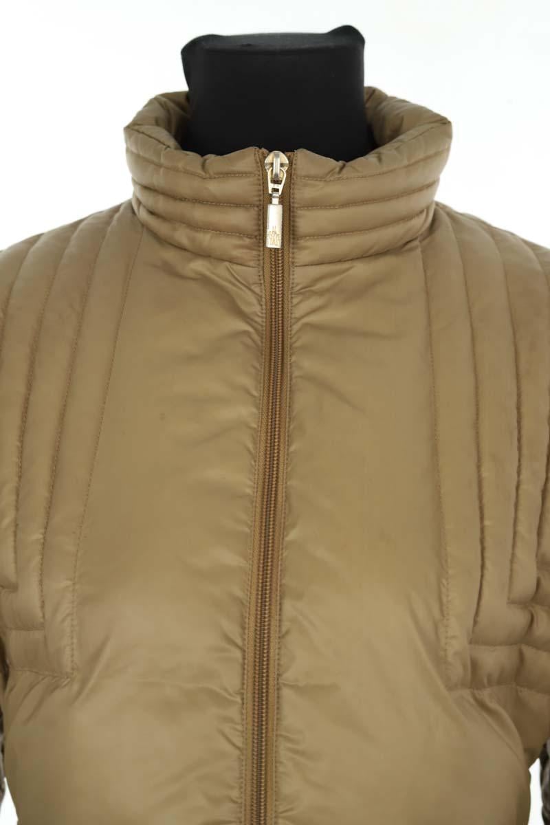 Lightweight quilted padded jacket with high neck MONCLER - Seconde Main Brown
