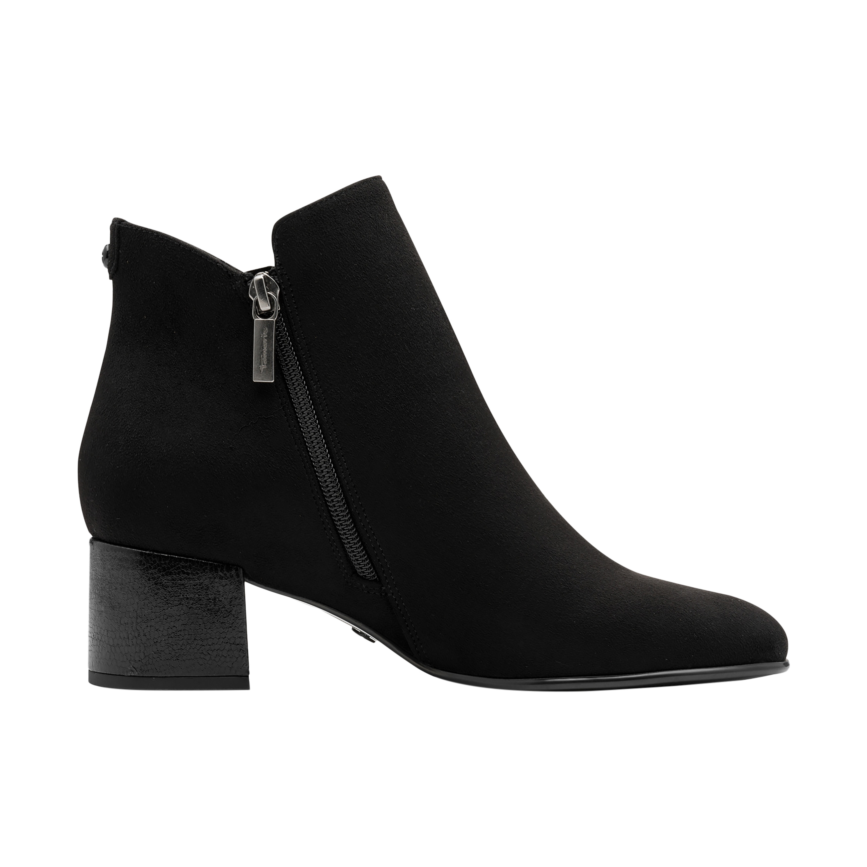 Heeled ankle boots with zipper TAMARIS Black