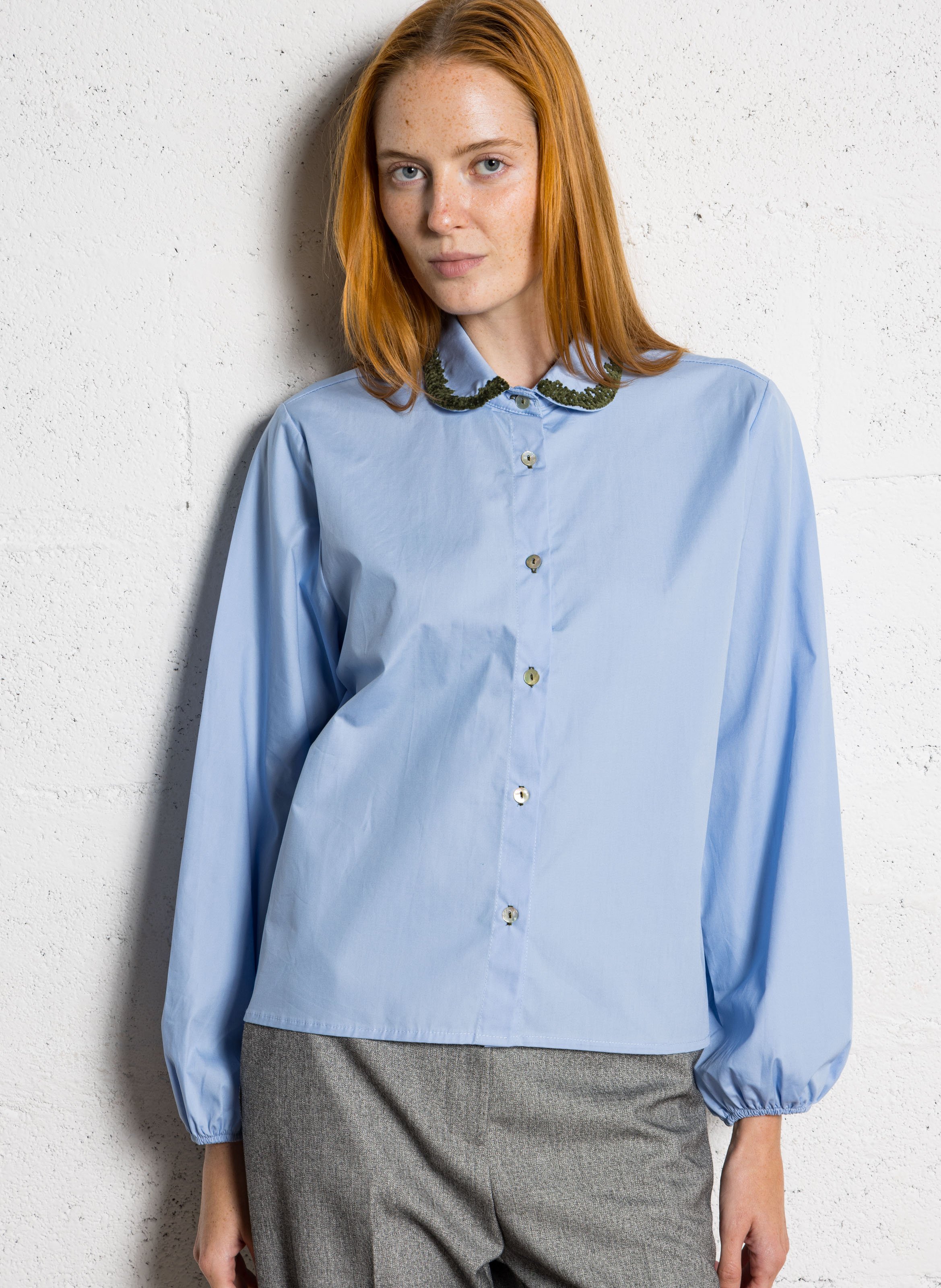 Chemise col claudine en coton DR BLOOM