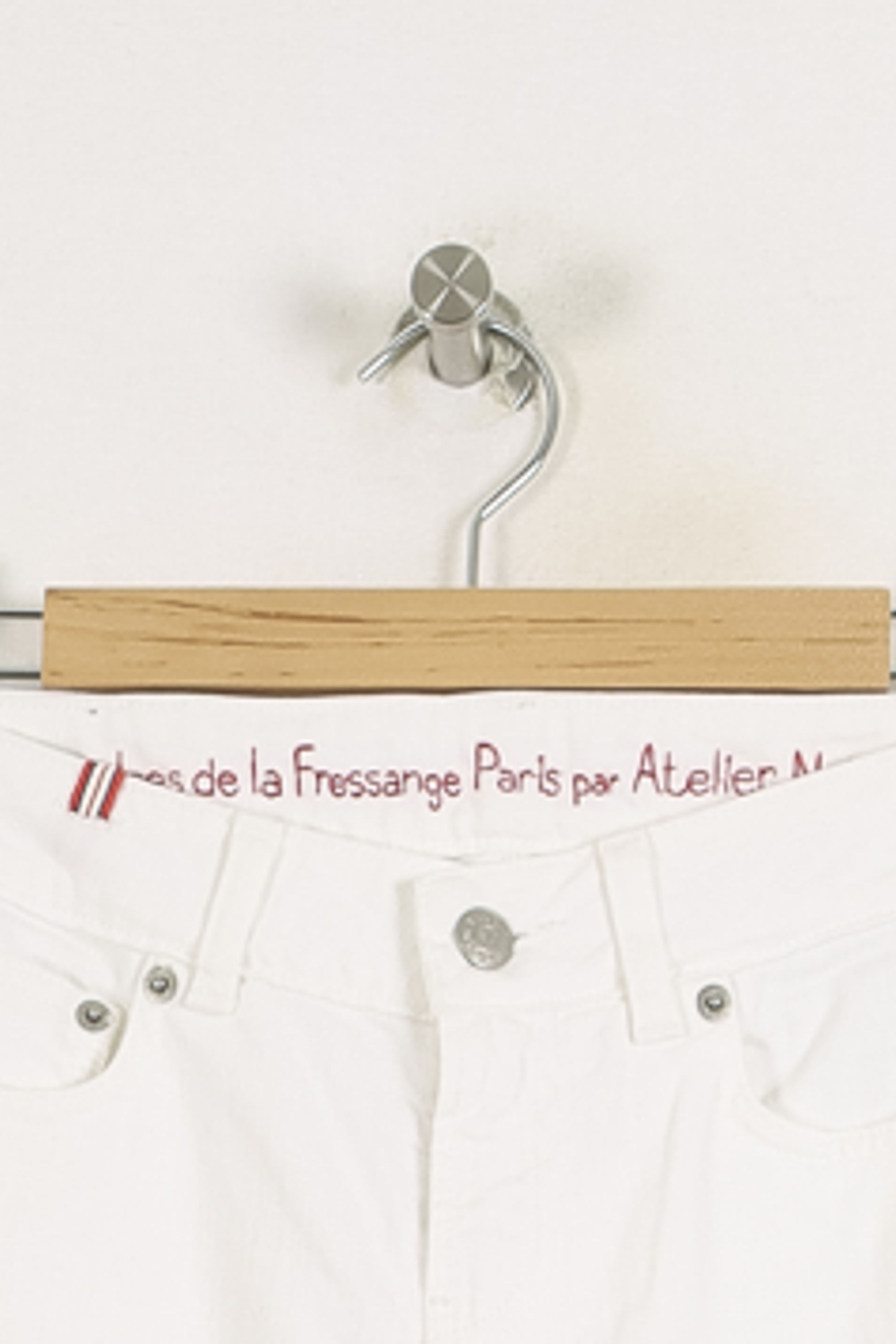 Cropped slim jeans with studs INES DE LA FRESSANGE - Seconde main White