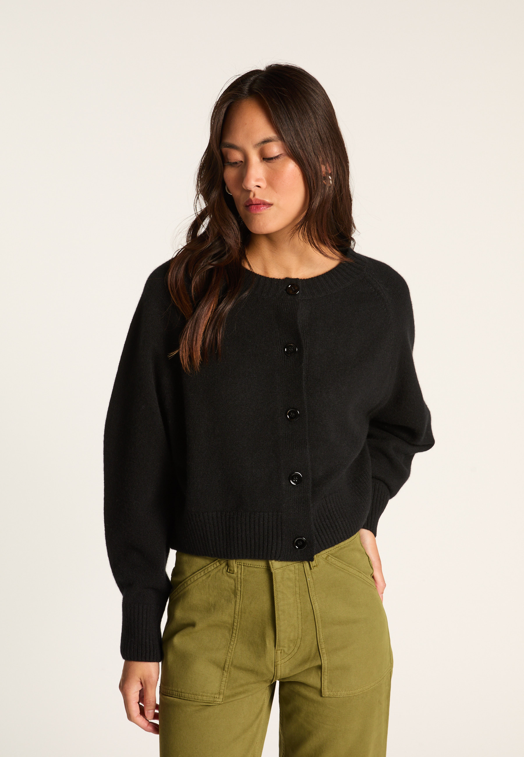 Cashmere cardigan MAISON MONTAGUT Black