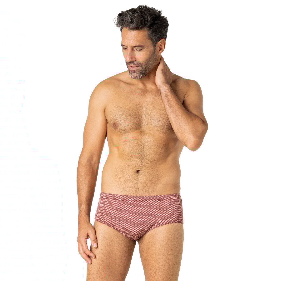 High-rise closed mercerized cotton panties Purple