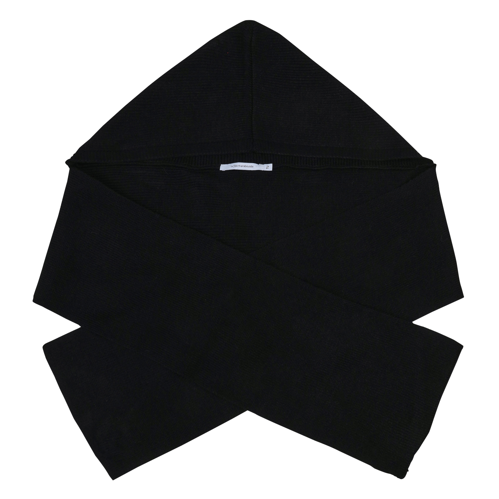 Sjaal met effen capuchon LA FEE MARABOUTEE Zwart