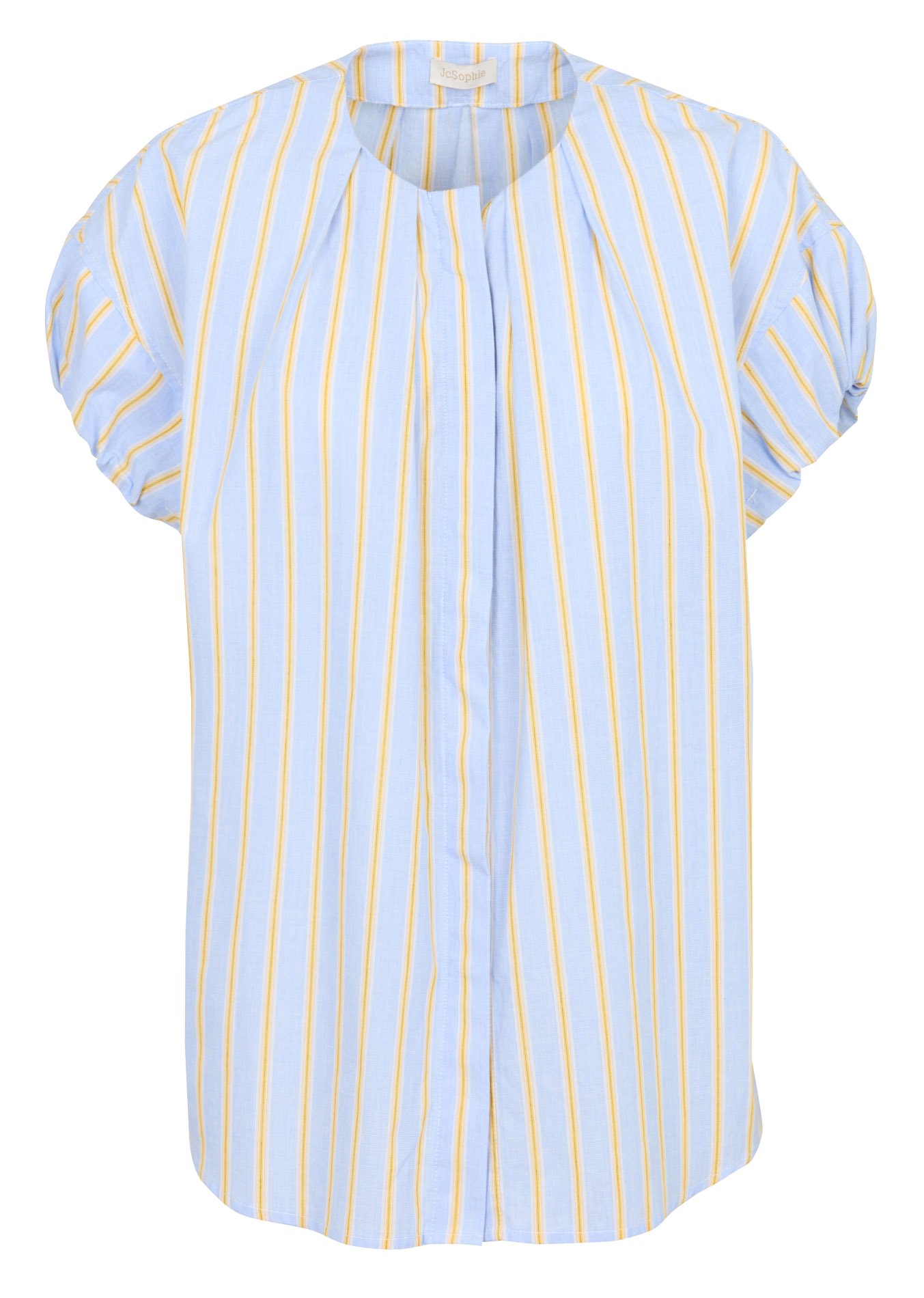 Oversize Rundhalsausschnitt Baumwollhemd JC SOPHIE Gelb