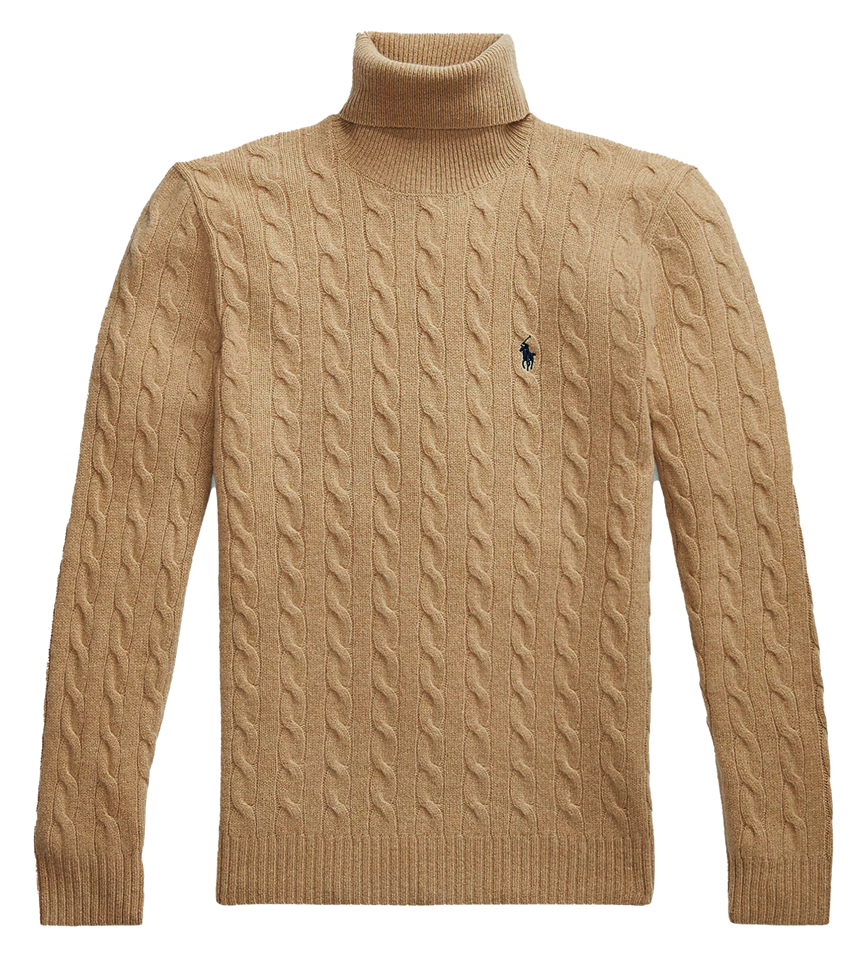 High-neck wool-blend sweater POLO RALPH LAUREN Brown