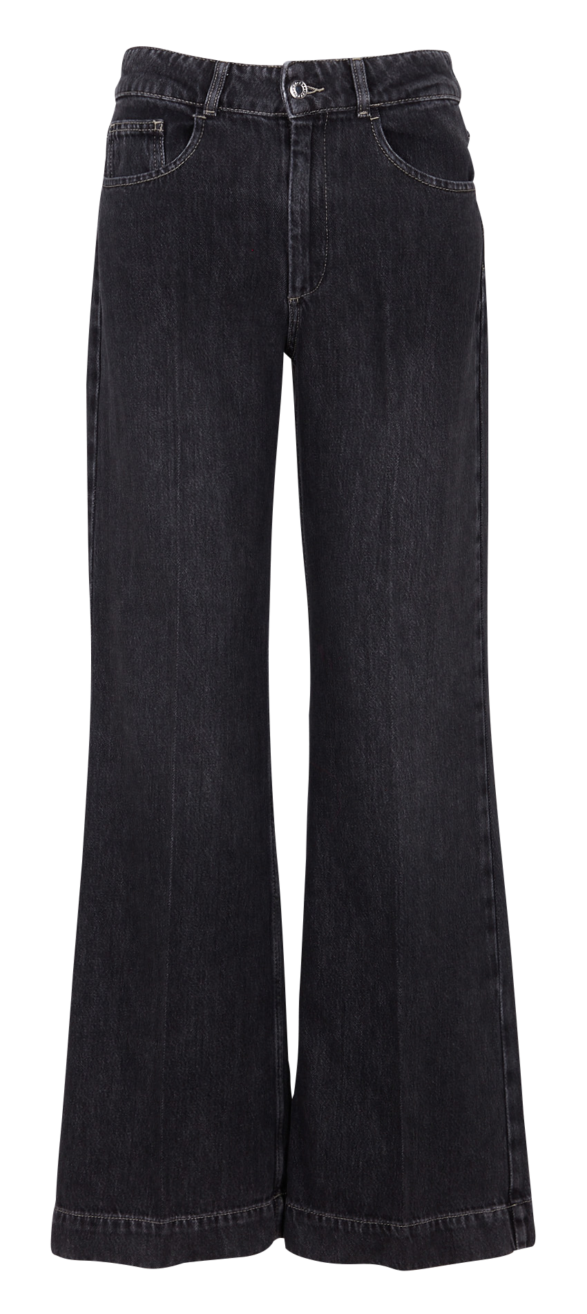 Cotton blend palazzo jeans ZAPA Black