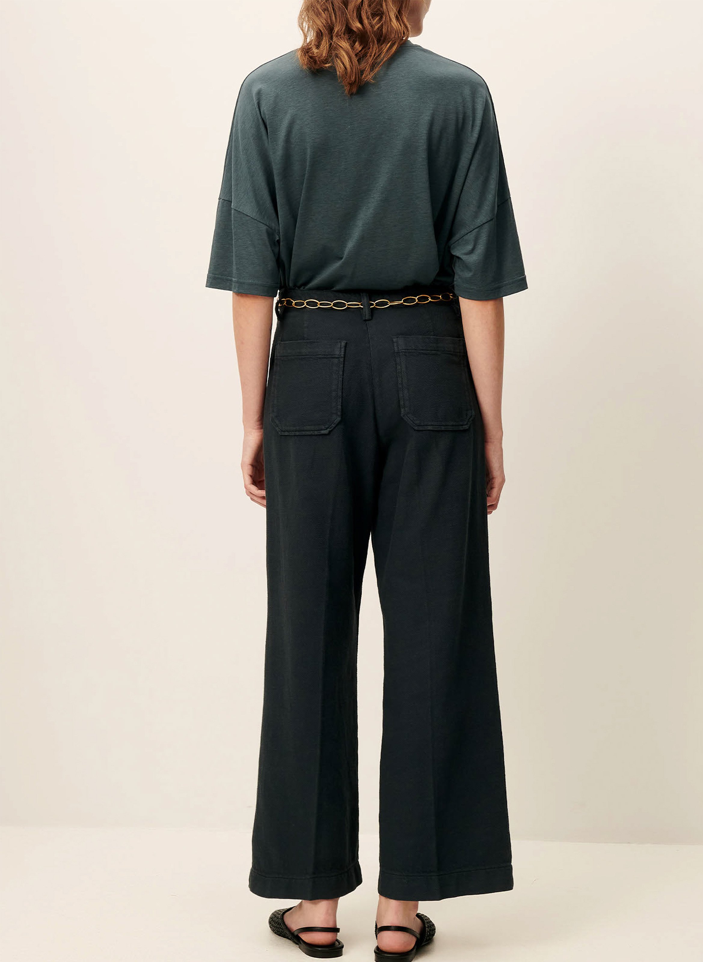 Oversize-T-Shirt mit Rundhalsausschnitt SESSUN Grun