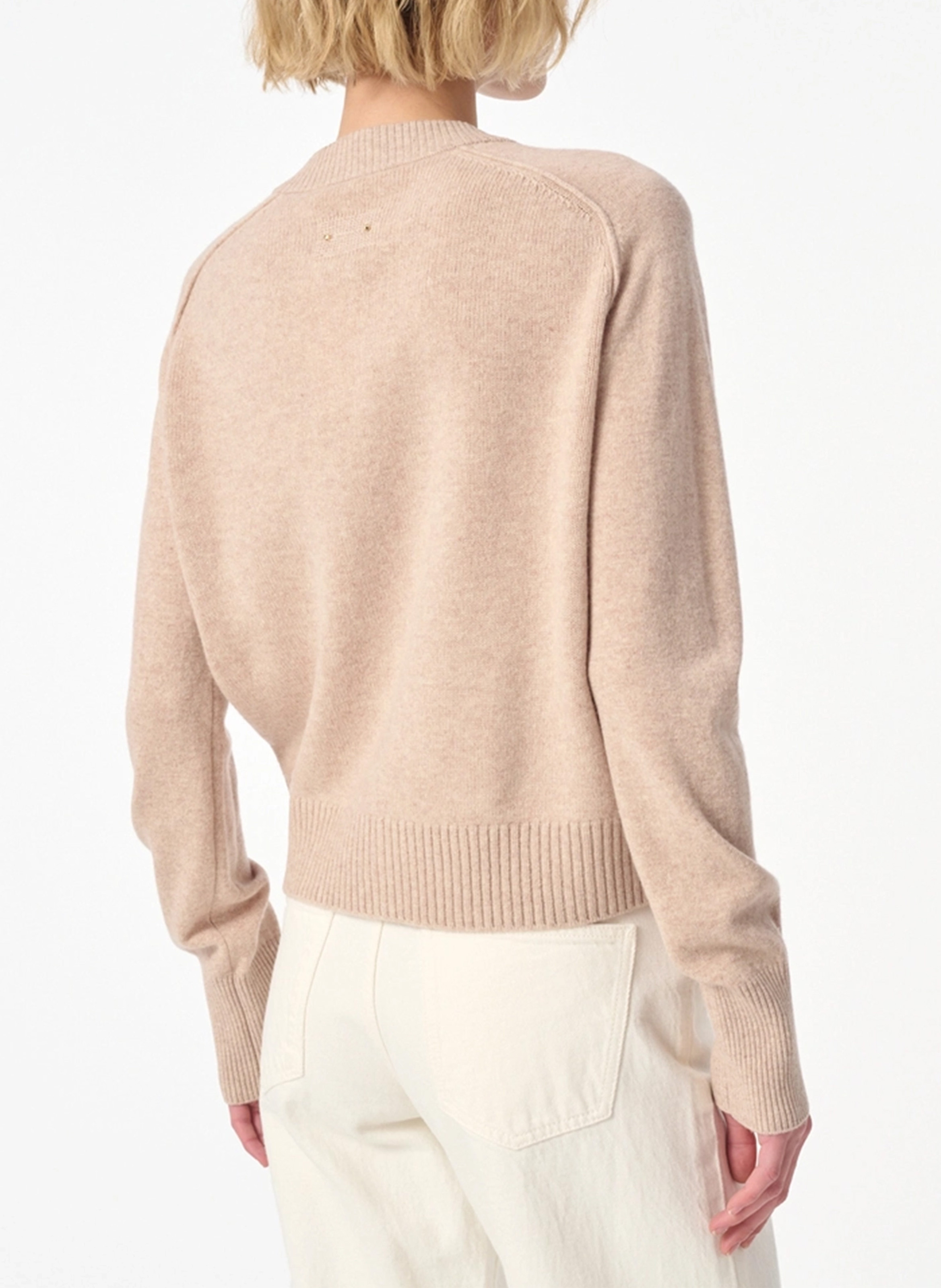 Short buttoned plain cardigan VANESSA BRUNO Beige