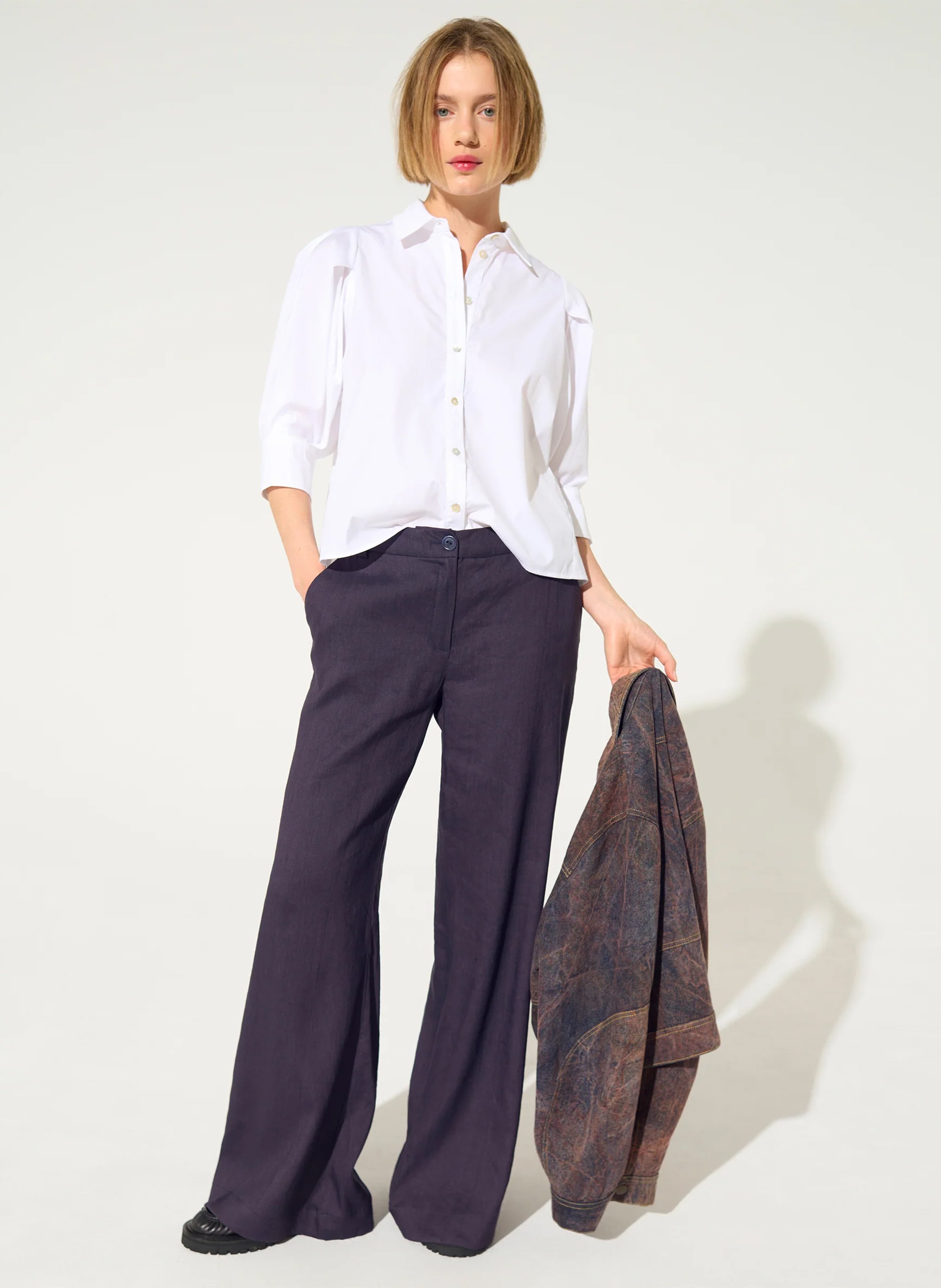 Chemise col classique en coton COTELAC Blanc