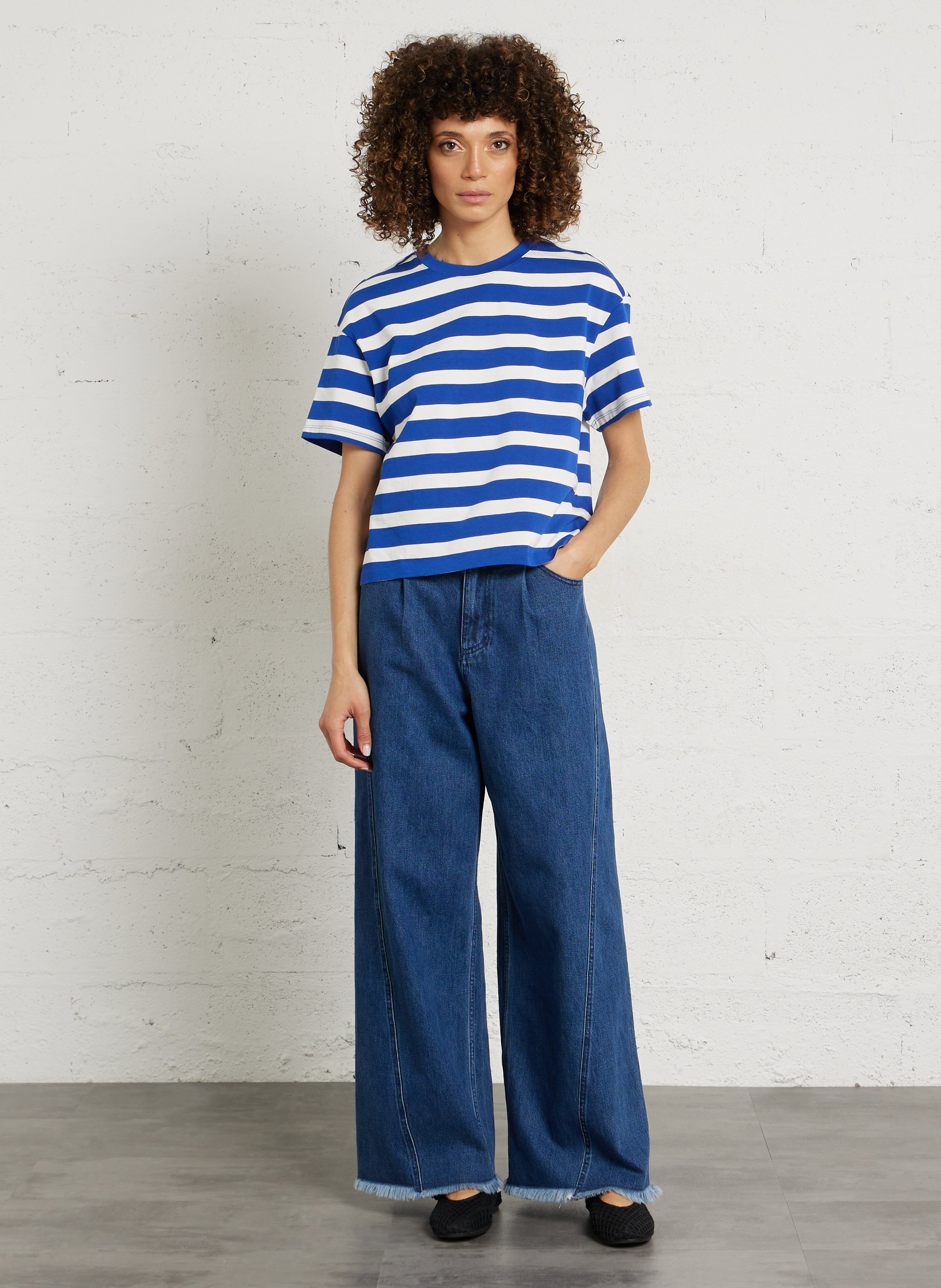 Weit geschnittene Jeans - aus Baumwolle THE NEW SOCIETY Jeans ohne Waschung