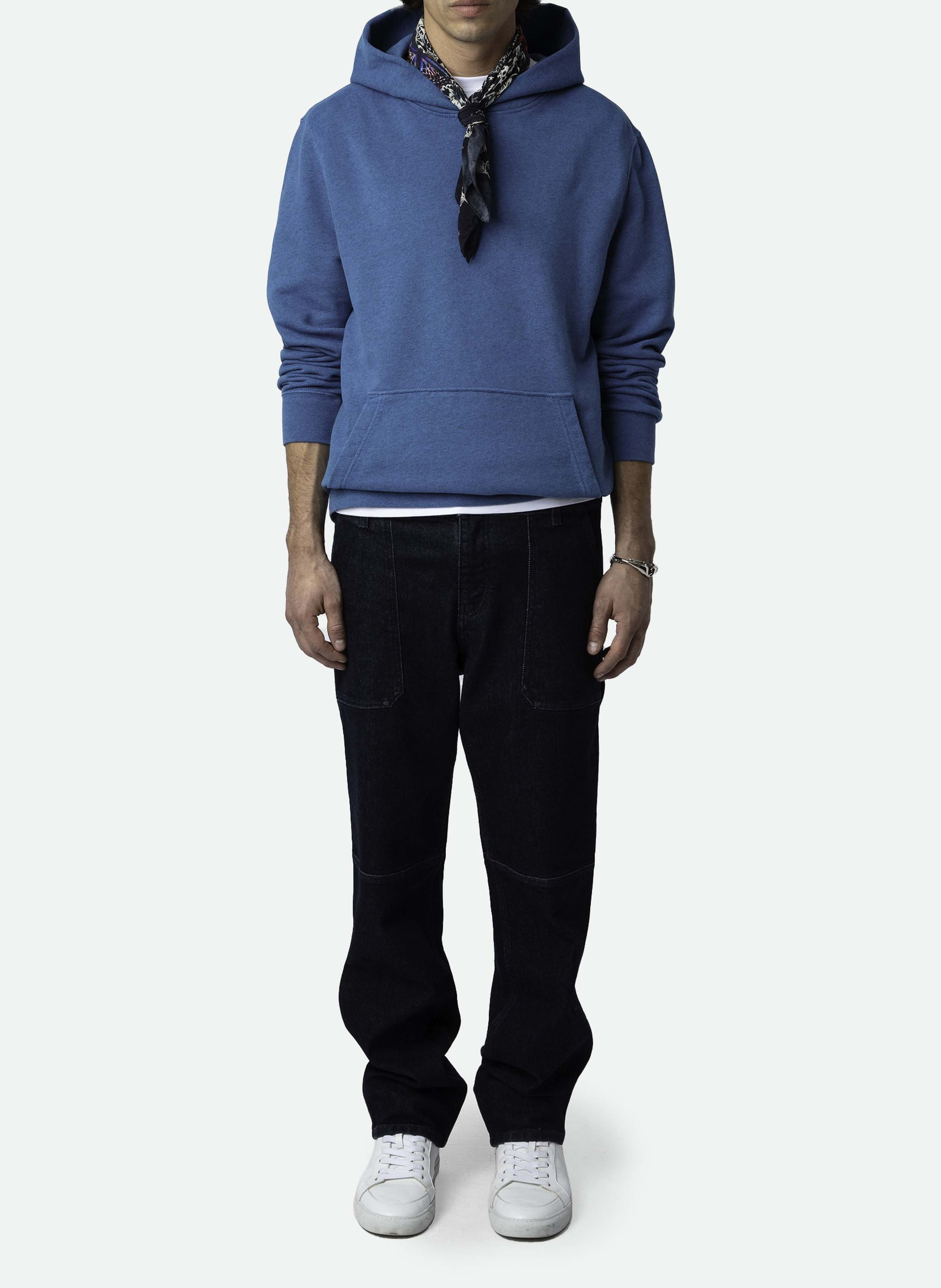 Oversize-Kapuzensweatshirt aus Baumwoll-Mix ZADIG&VOLTAIRE Blau