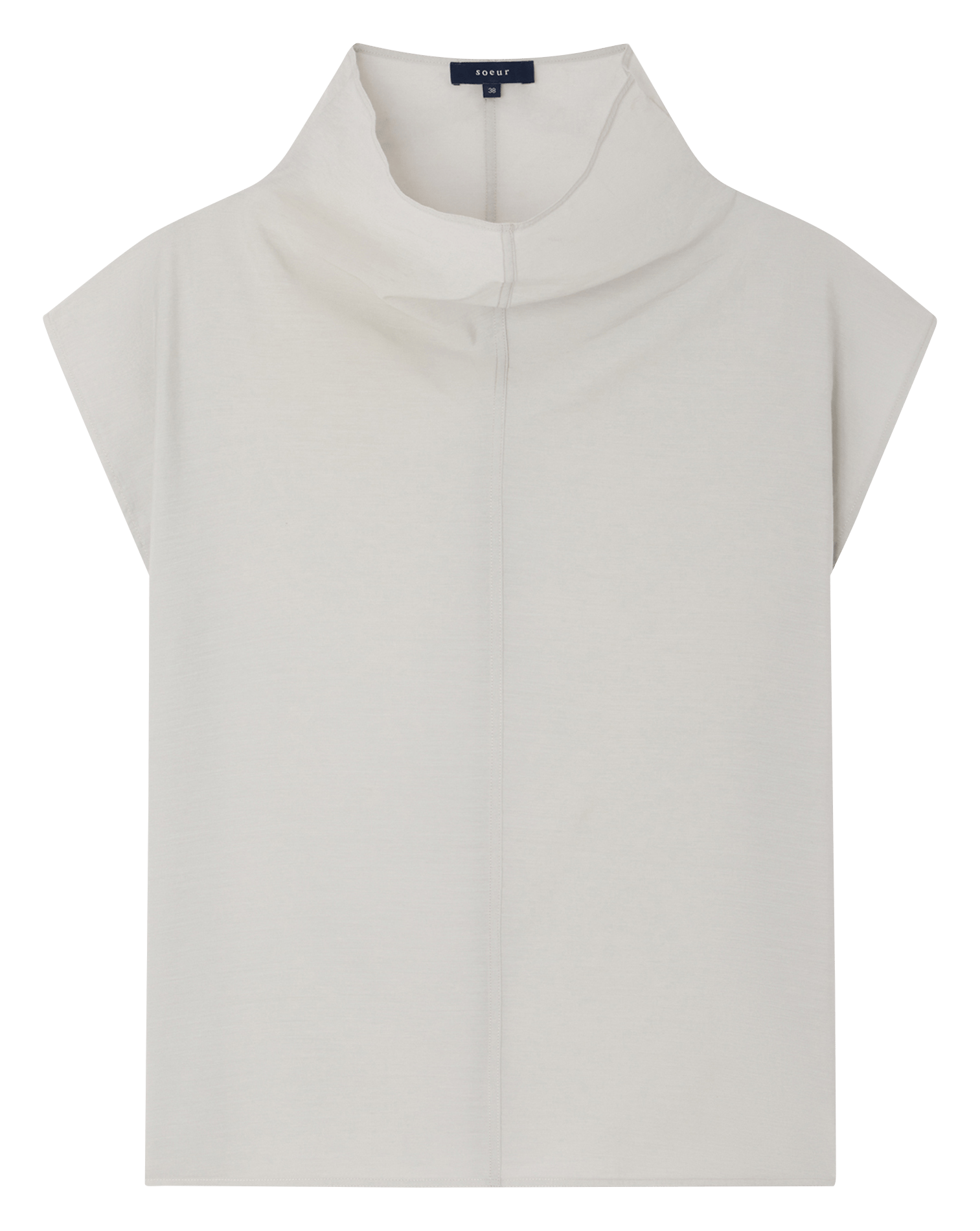 Oversized high-neck top SOEUR Grey