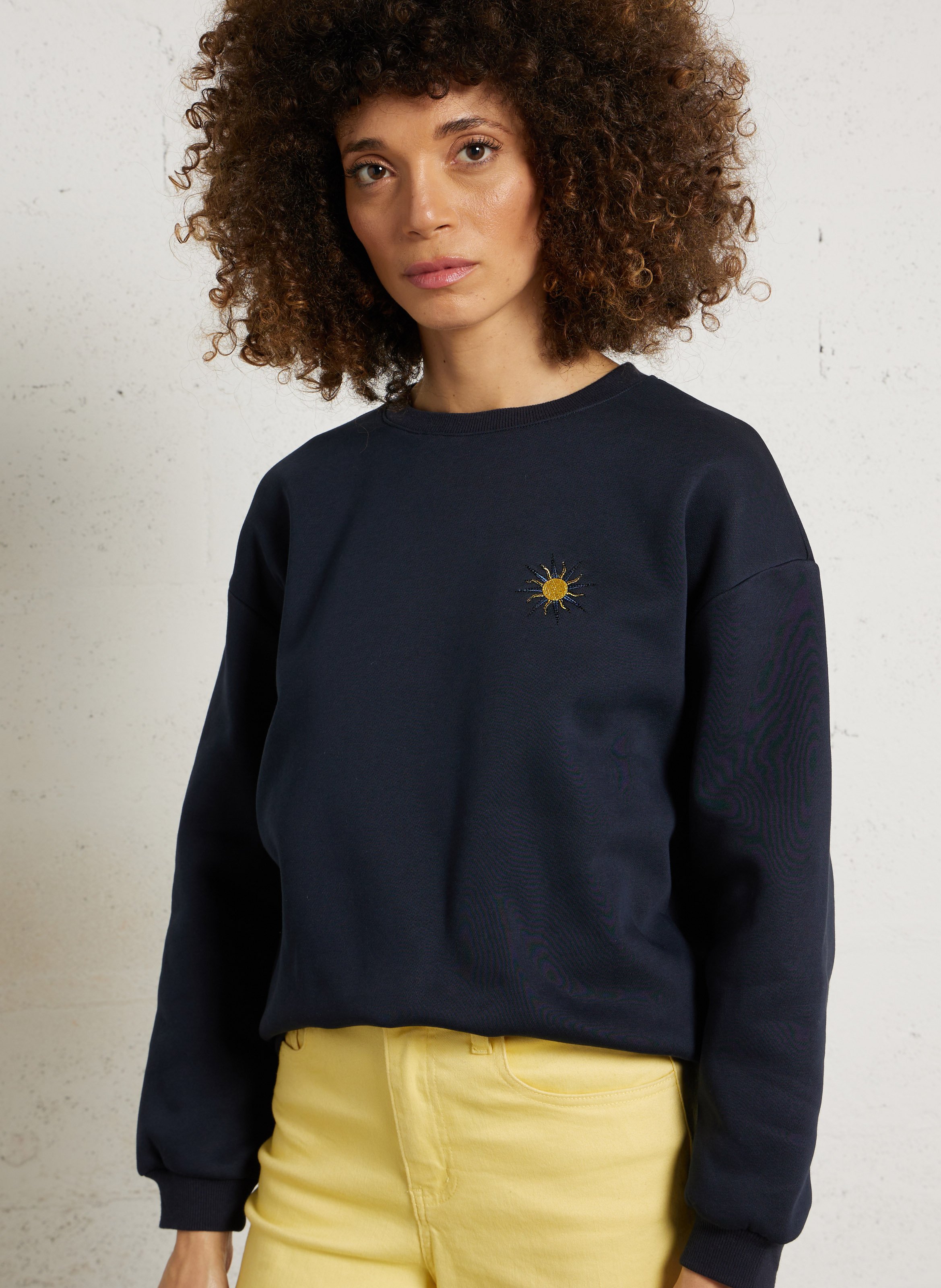 Rechte sweater met ronde hals | katoenblend LA PETITE ETOILE