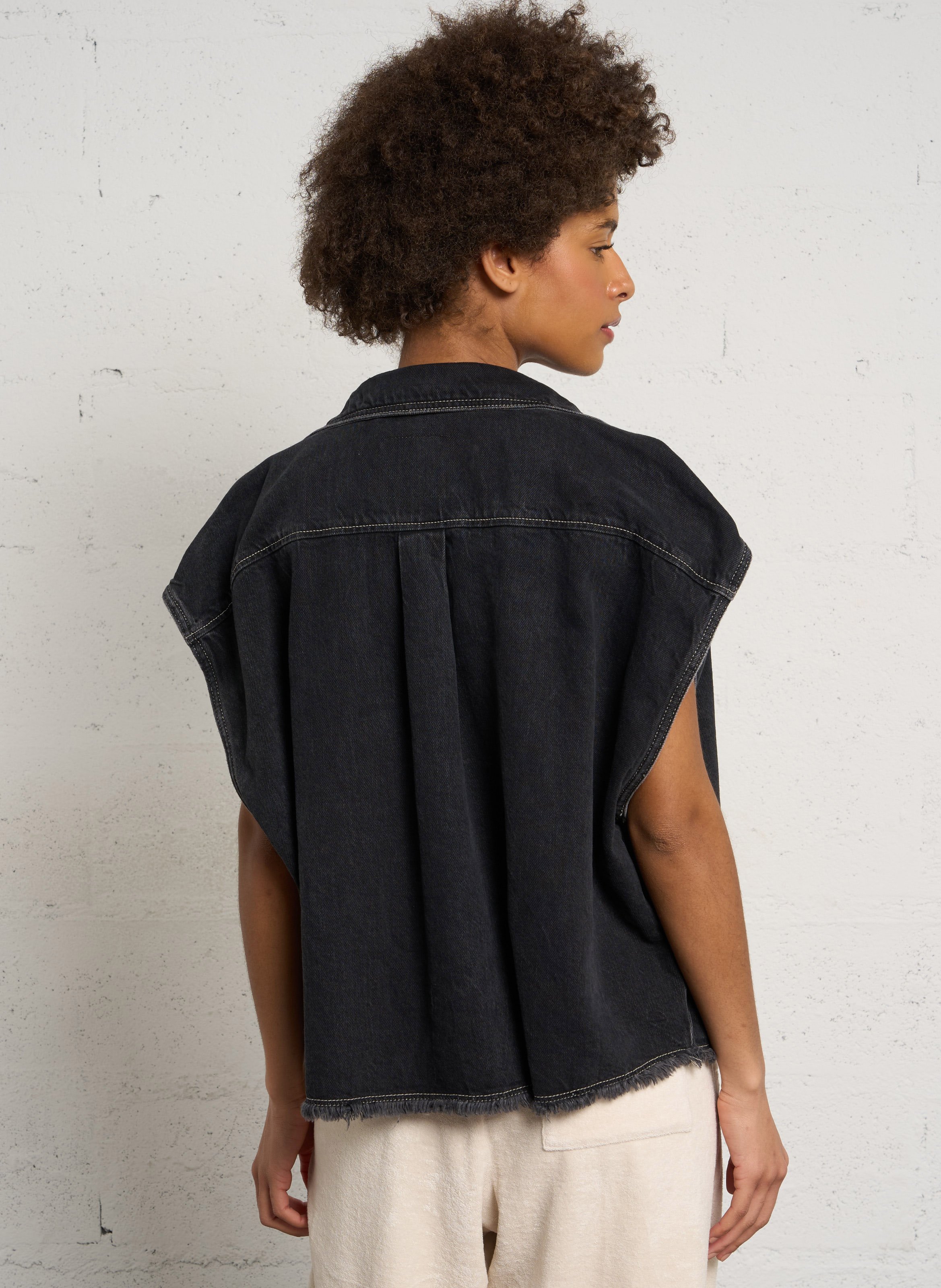 Chemise en jean AMERICAN VINTAGE Noir