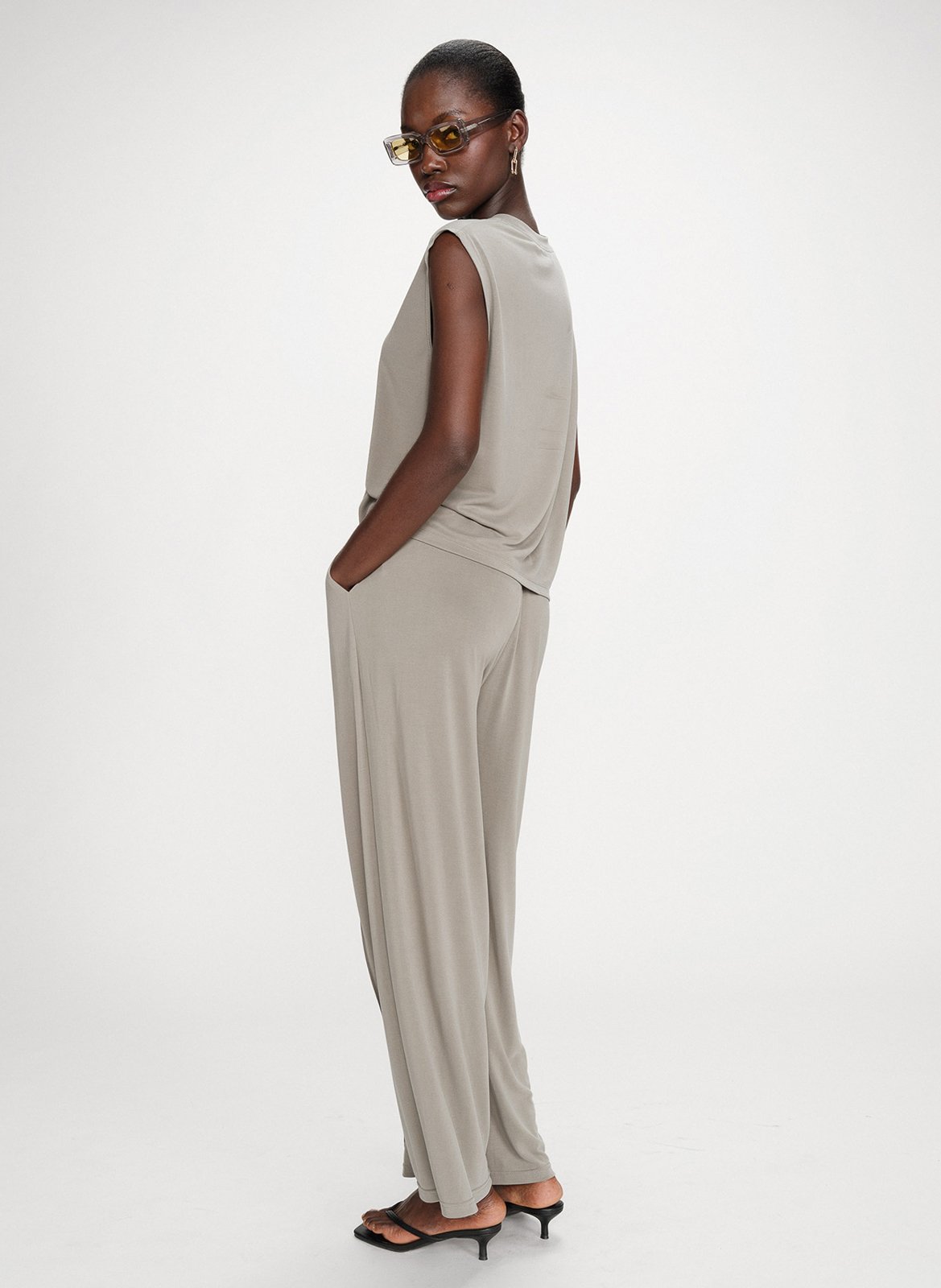 Top sans manches large uni GRACE ET MILA Vert