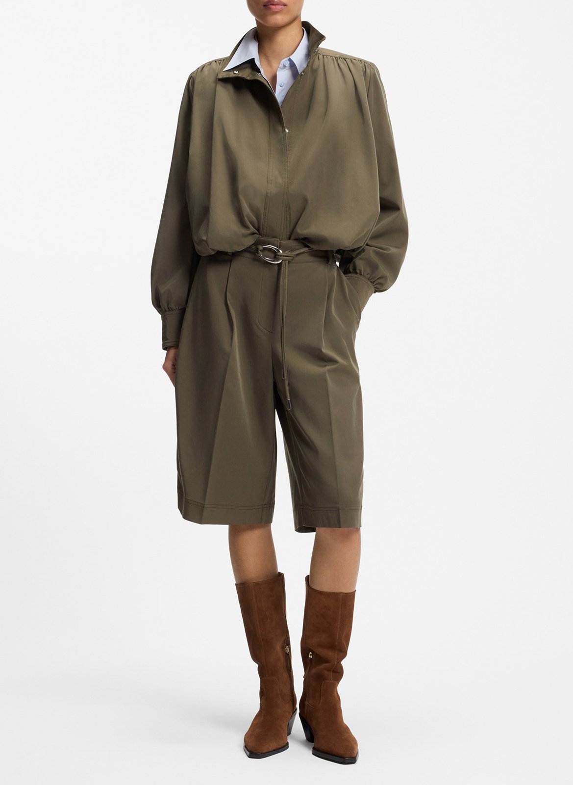 Straight shorts BOSS Khaki