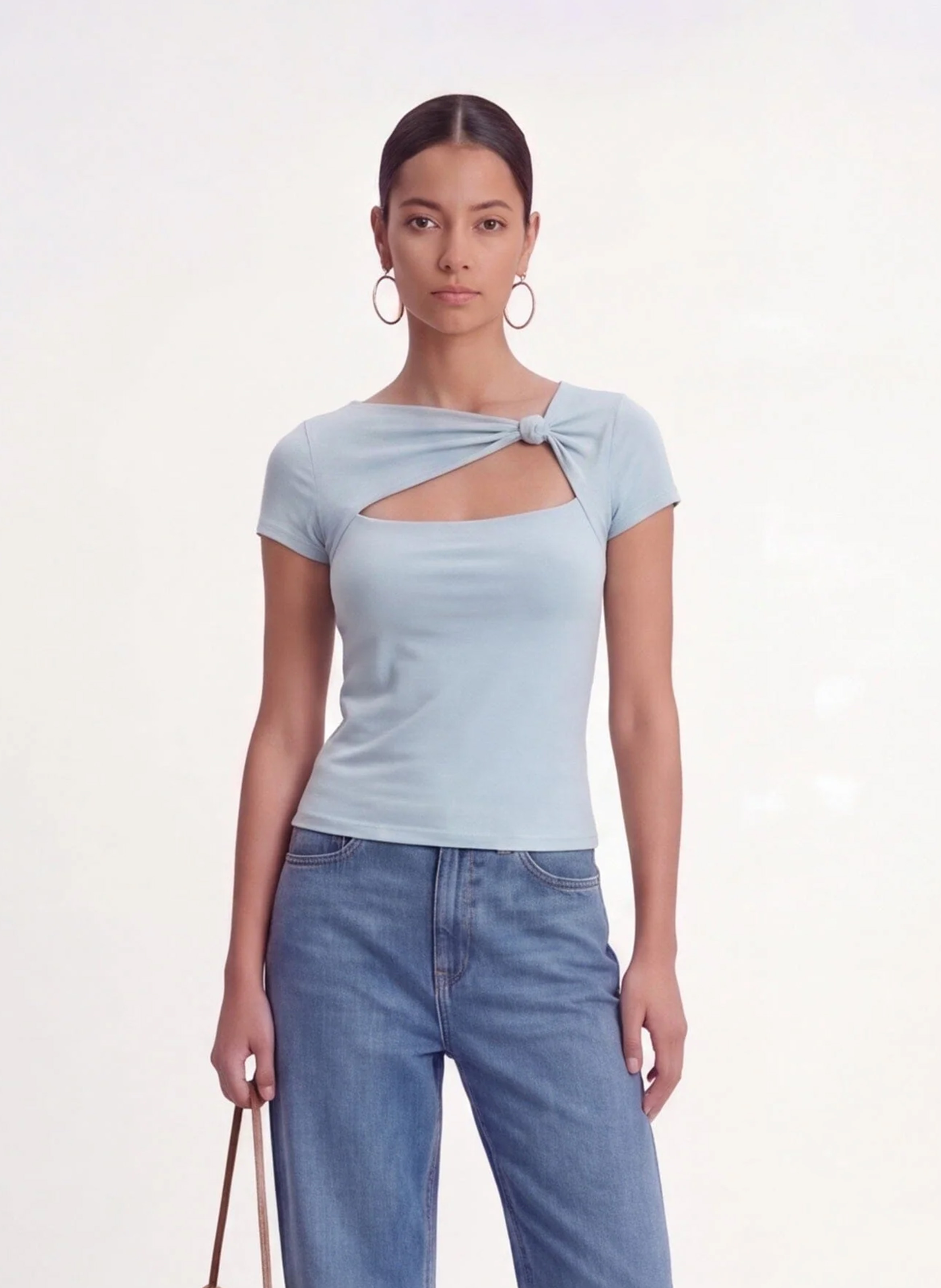 Effen top met lange mouwen en ronde hals KOOKAI Groen