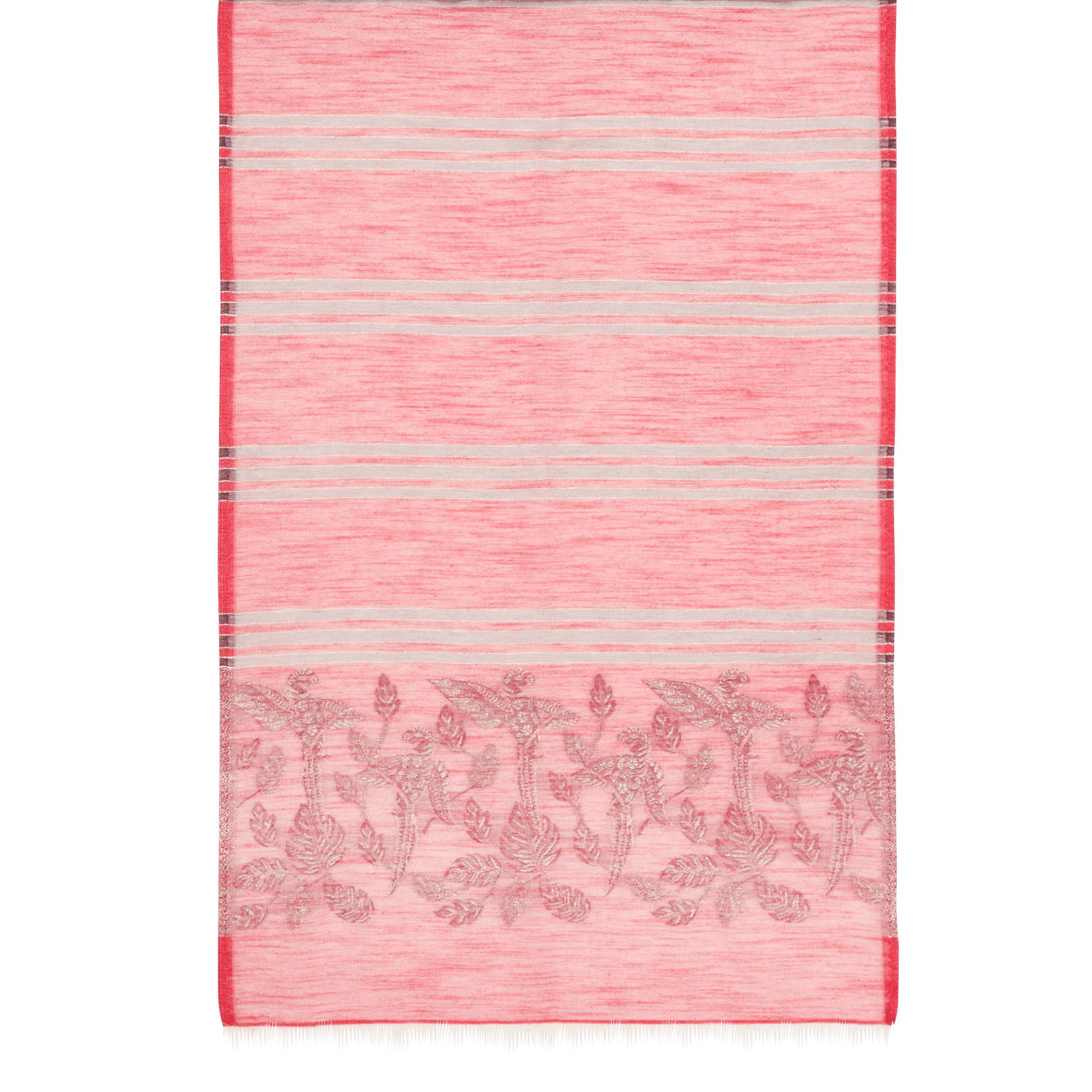 Foulard en coton mélangé LA FEE MARABOUTEE Rose