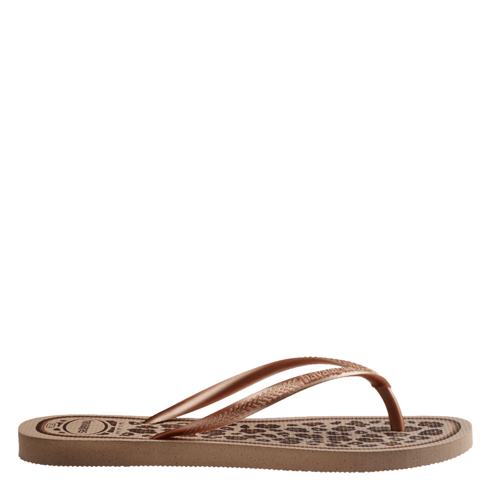 Tongs à imprimé léopard HAVAIANAS Rose