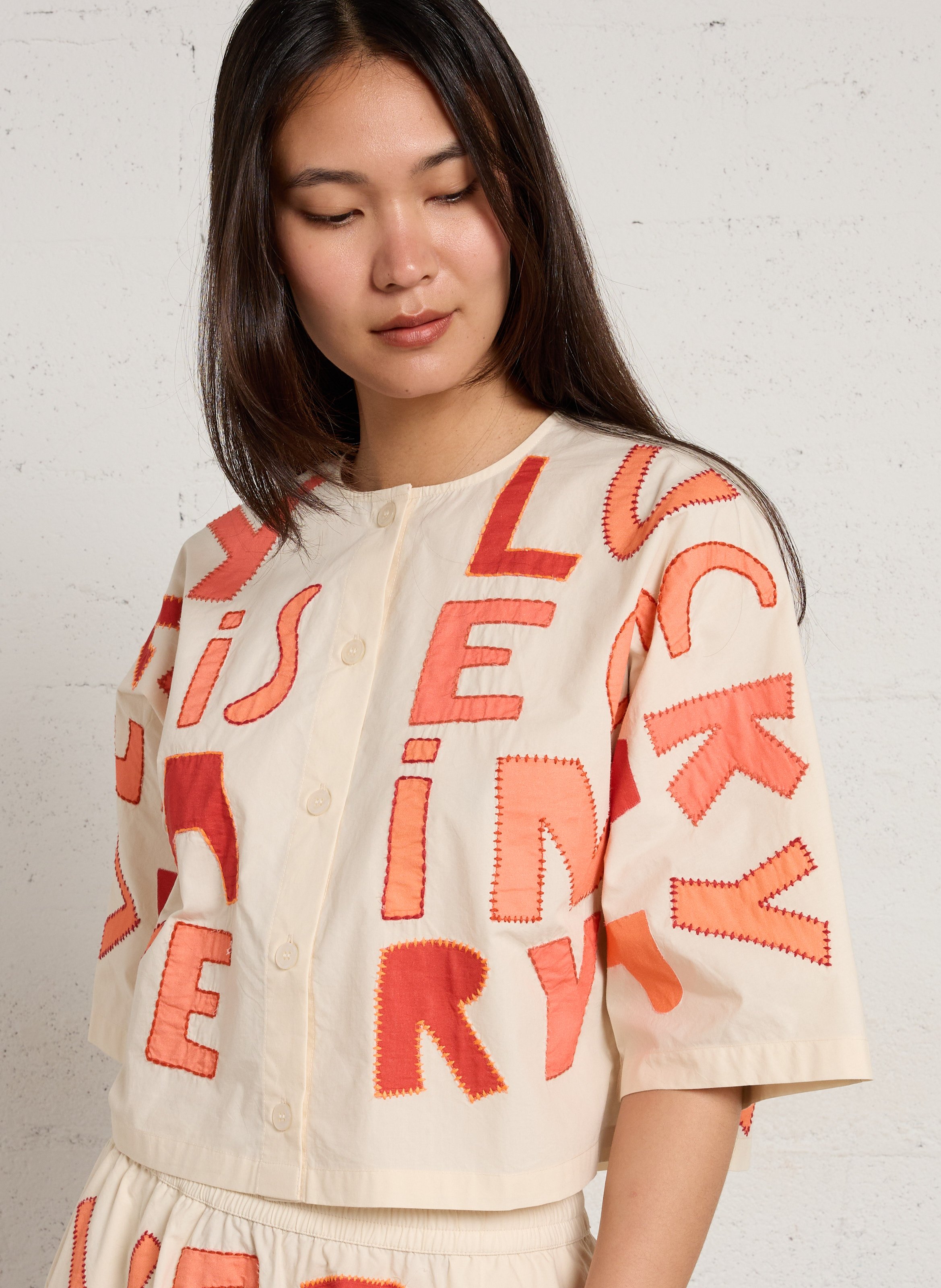 Weite Bluse aus Bio-Baumwolle STELLA NOVA Rot