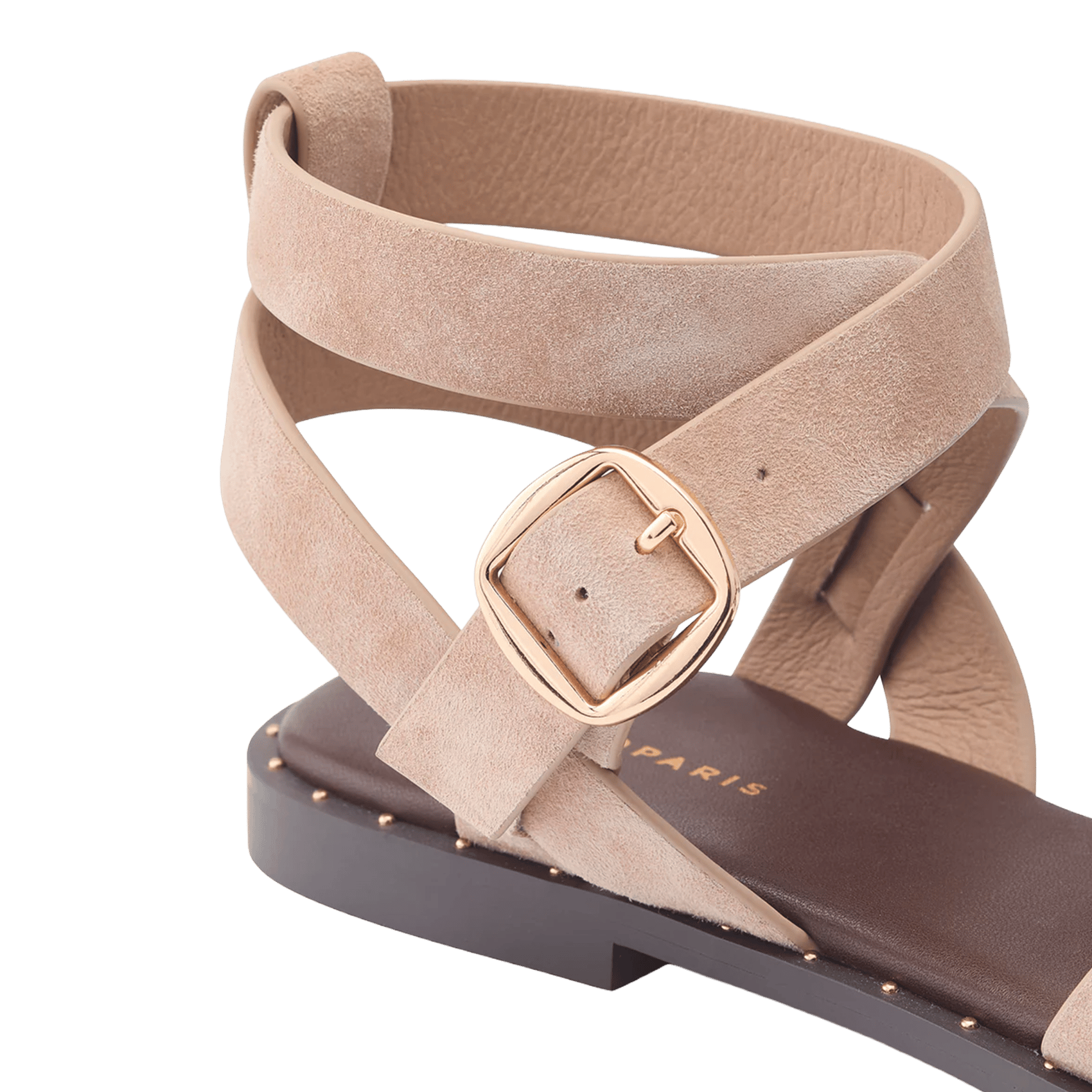 Sandales plates léopard COSMOPARIS Beige