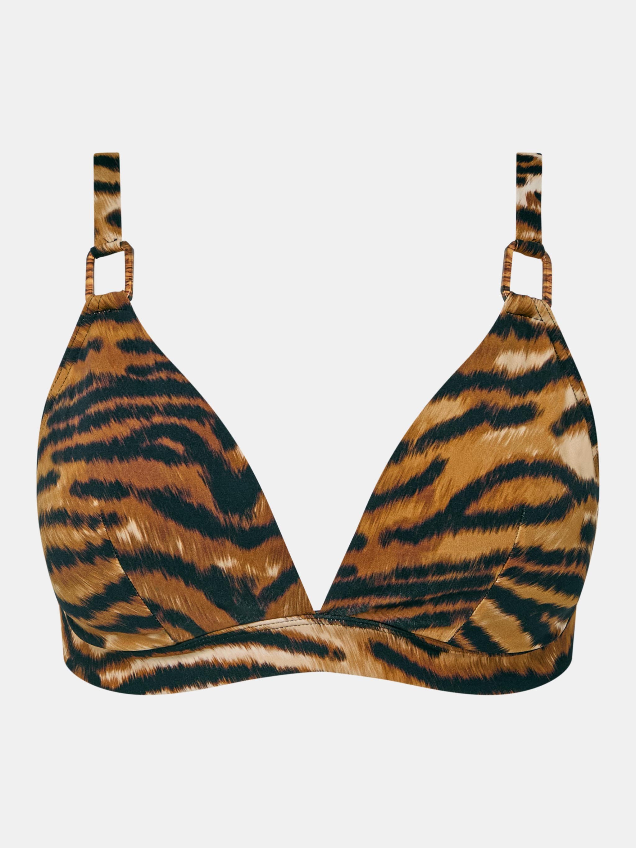 Triangle non-wired bikini top CHANTELLE Brown
