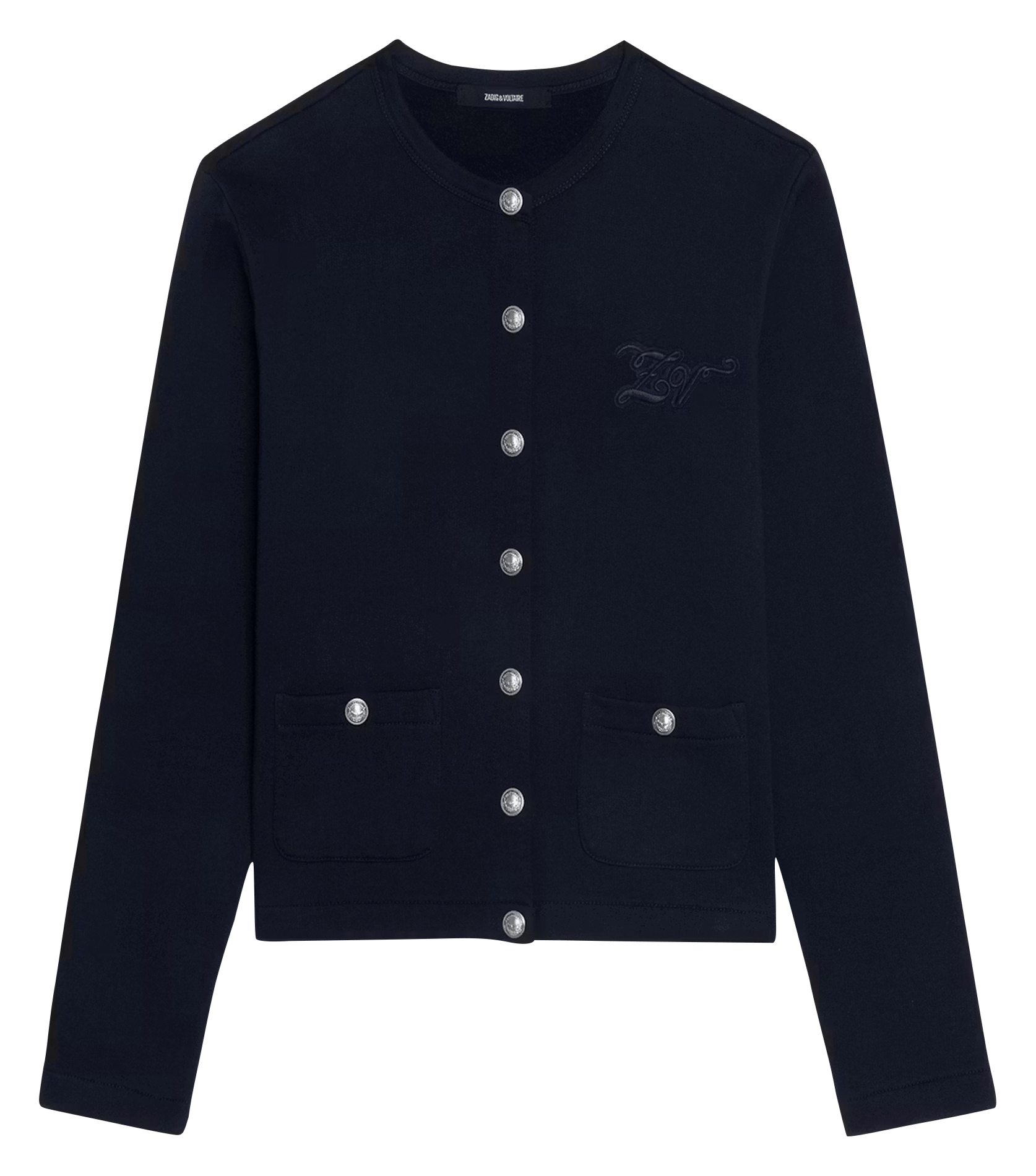 Solid Button-Up Cardigan ZADIG&VOLTAIRE Blue