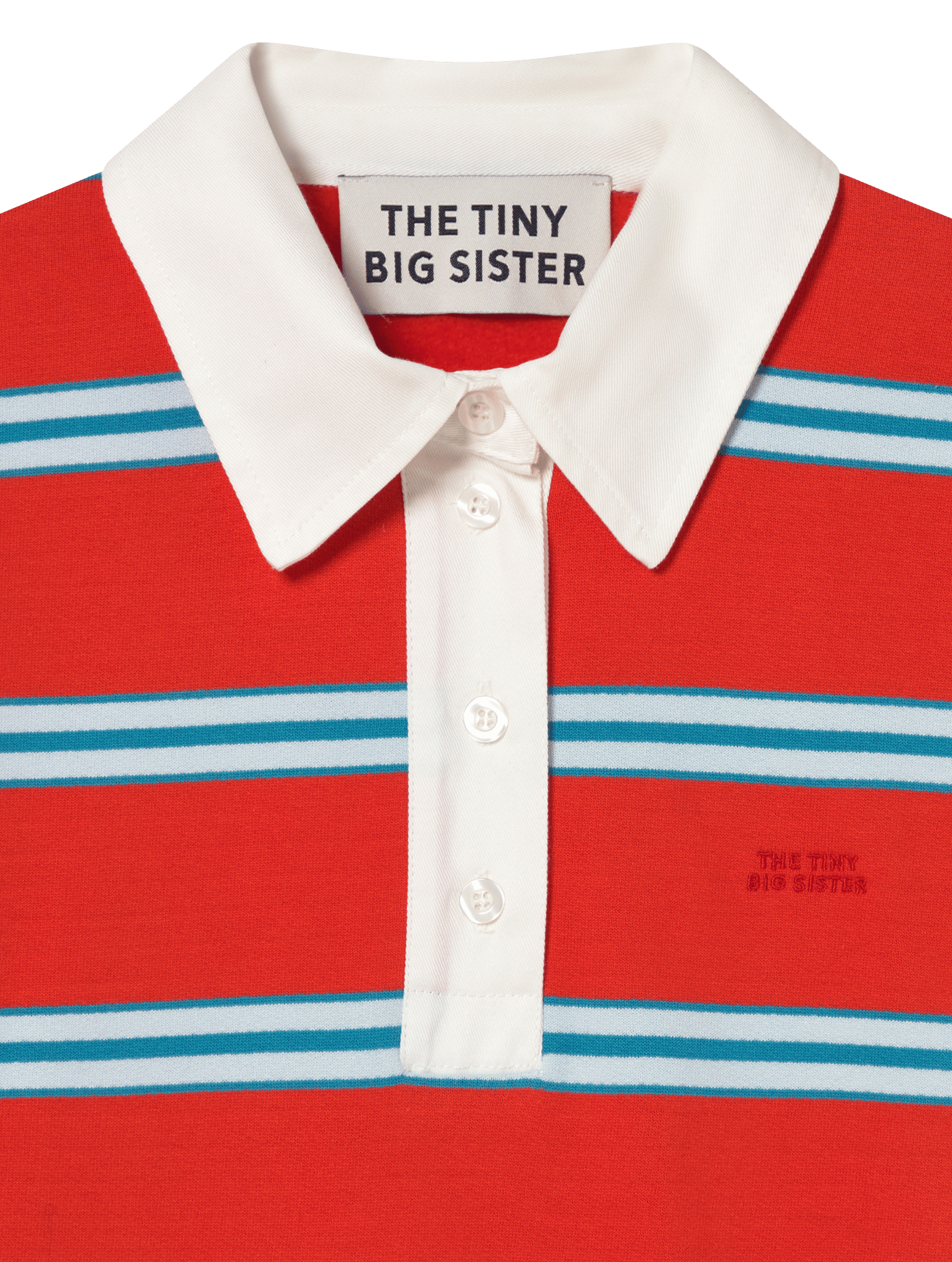 Striped polo shirt THE TINY BIG SISTER Red