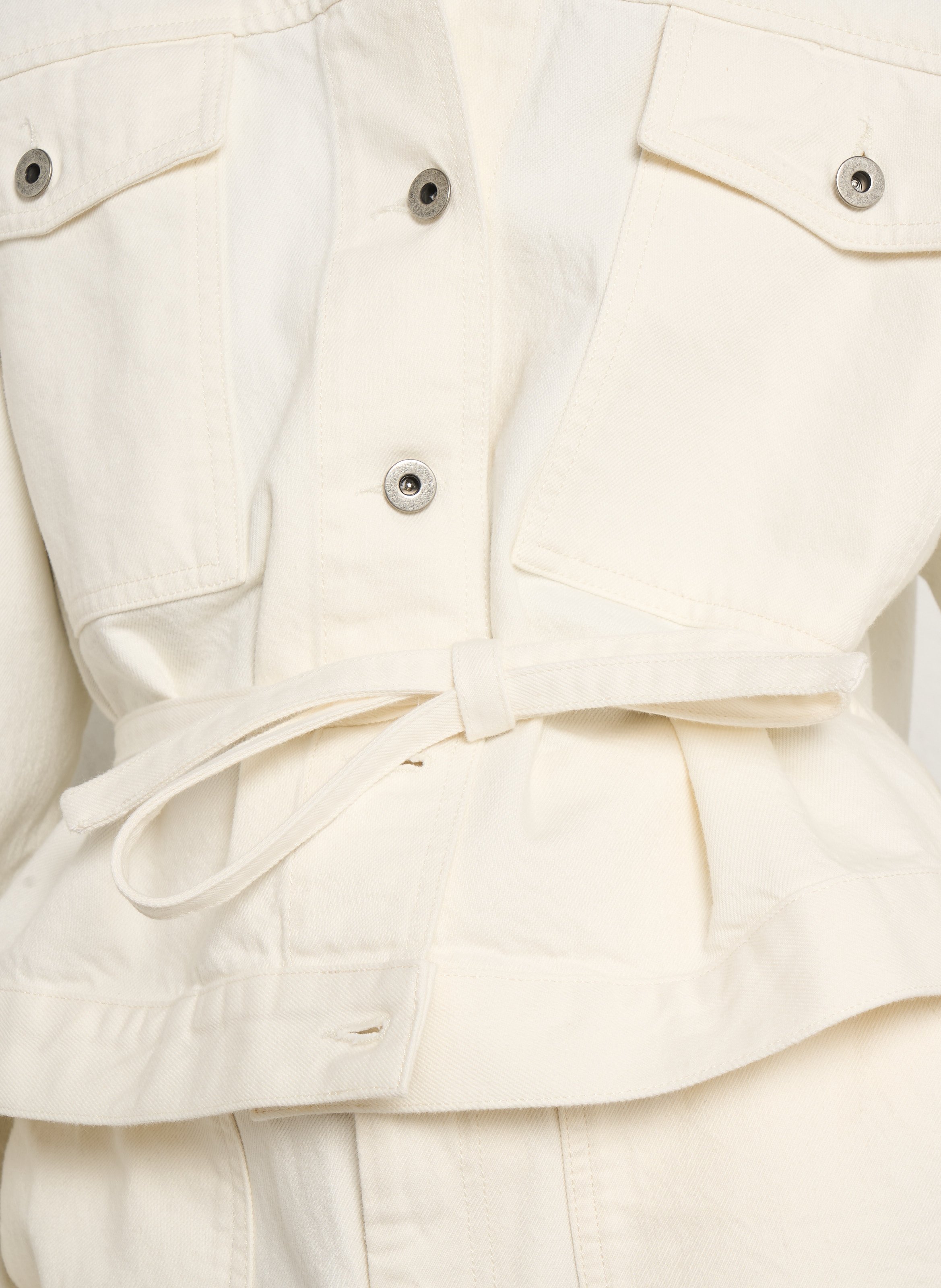 Veste denim oversize en coton bio SOEUR Beige