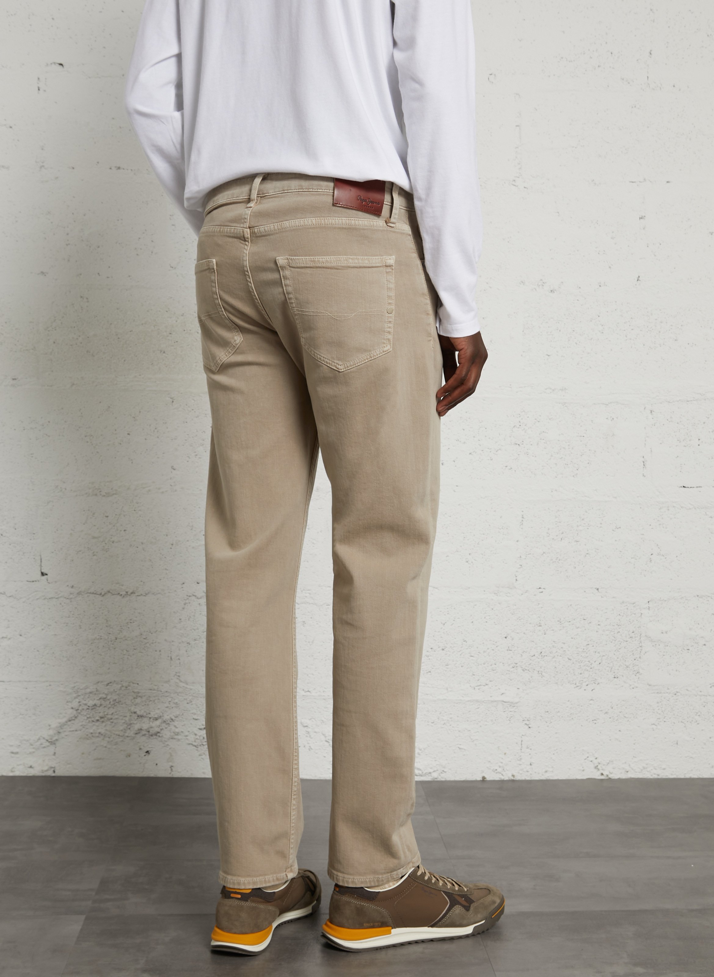 Effen jeans met rechte pijpen PEPE JEANS Beige