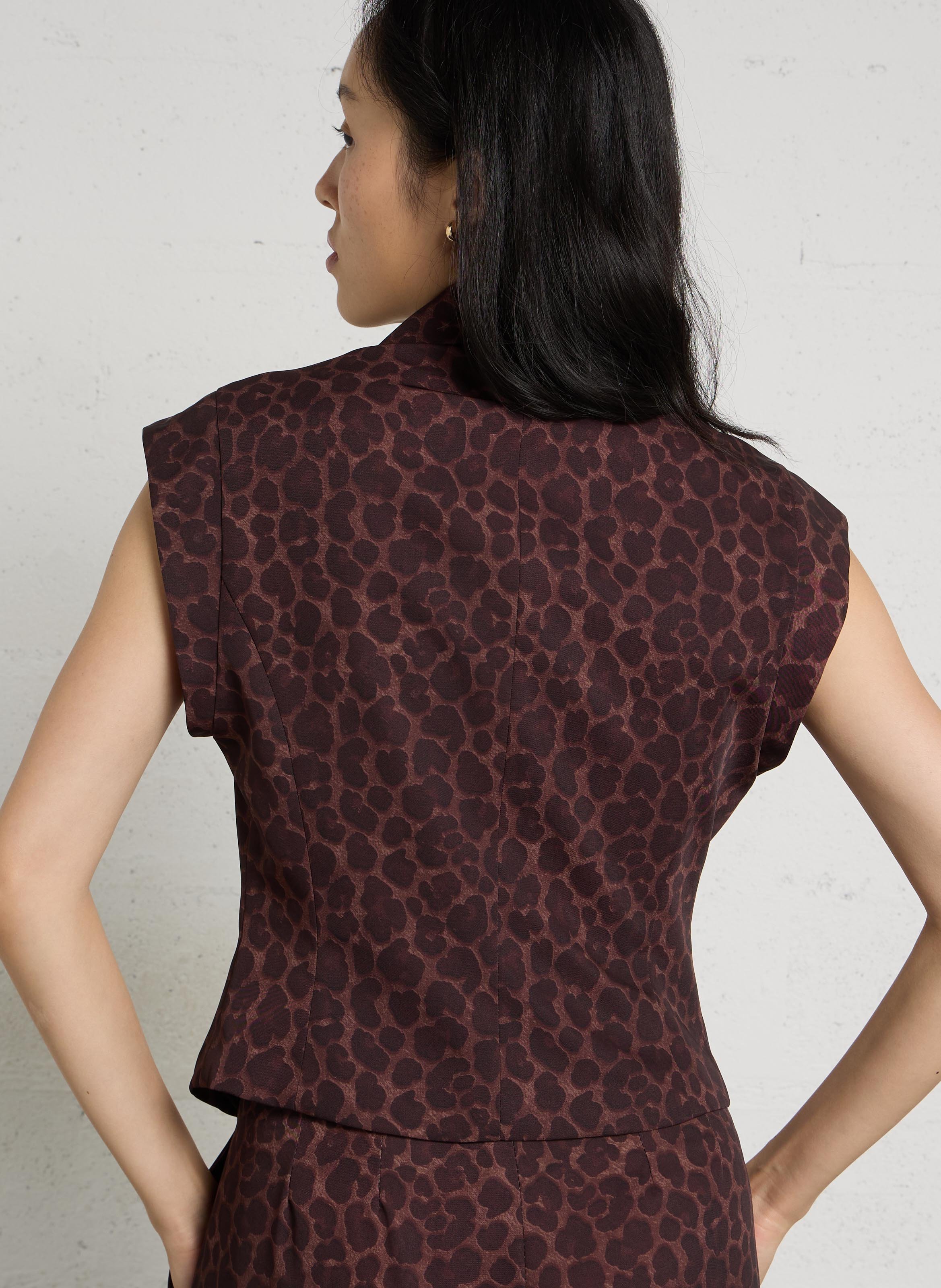 Taillierte Jacke mit Print IMPERIAL Braun