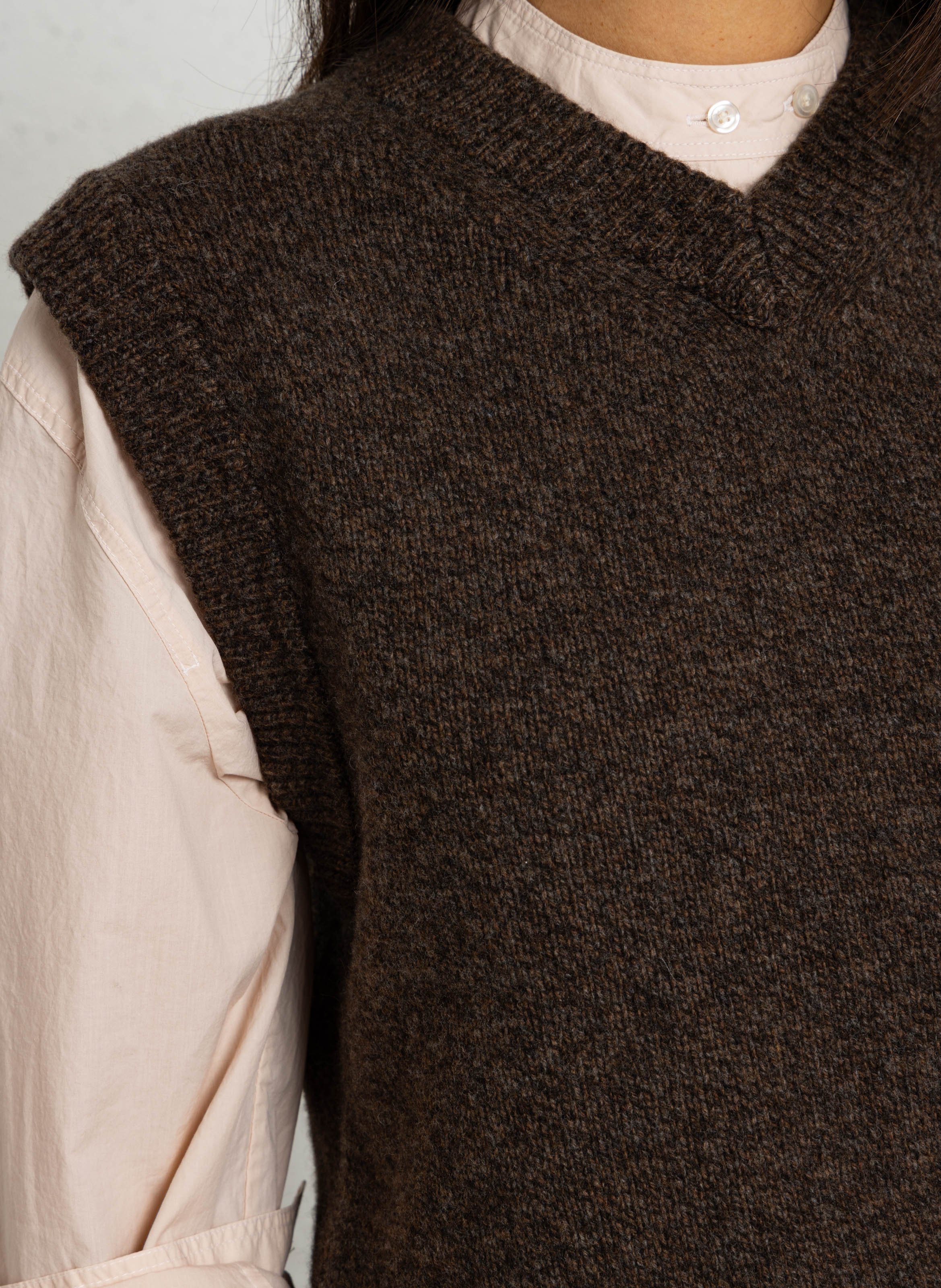 Gerade geschnittener Wollpullover SOEUR Braun