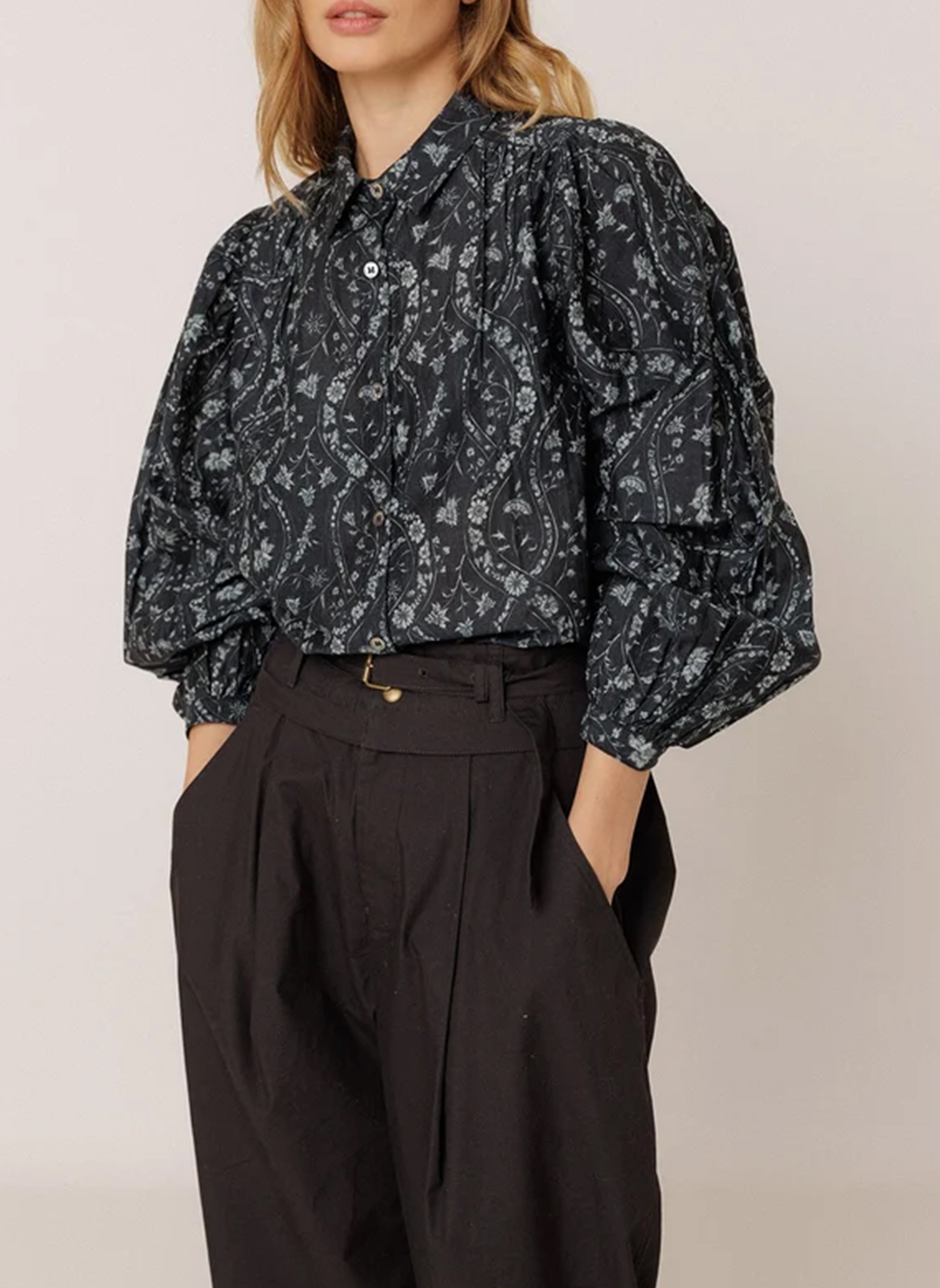 Chemise oversize en coton et soie INDI & COLD