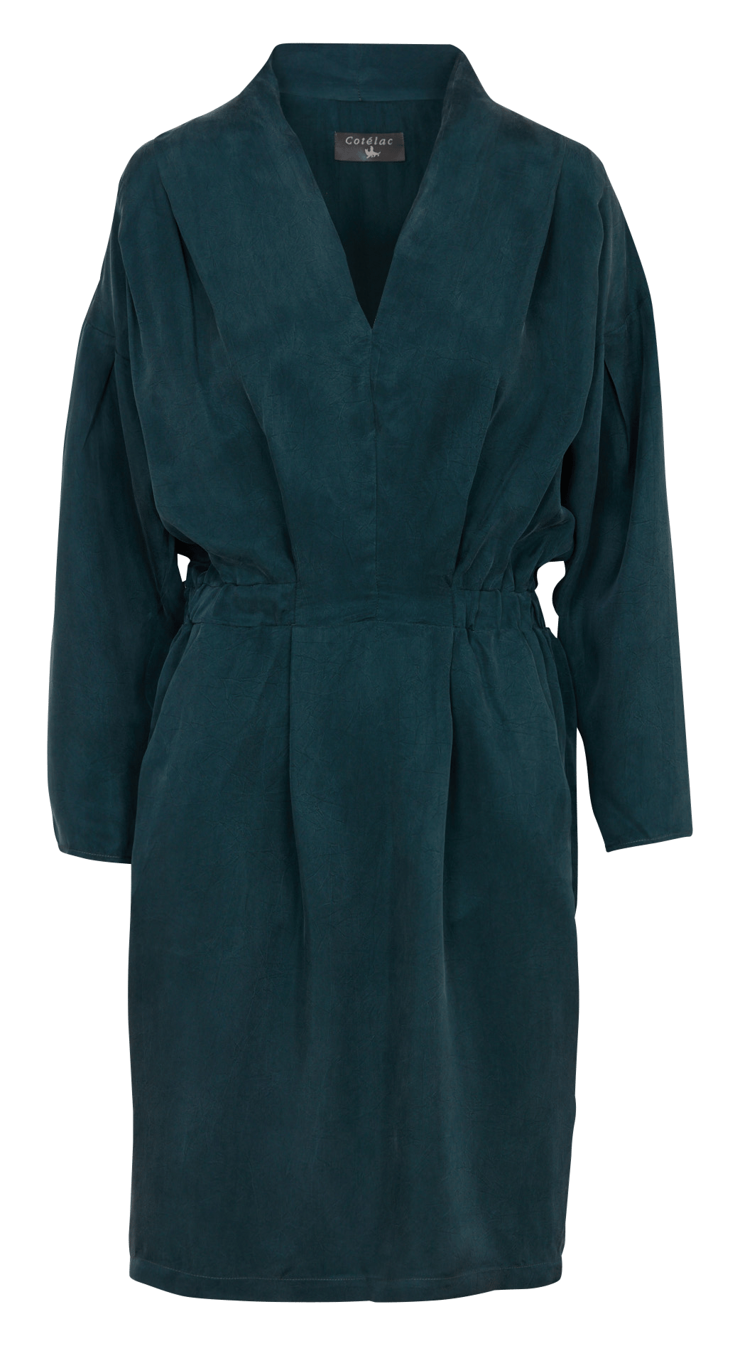 Robe courte droite col V COTELAC Vert