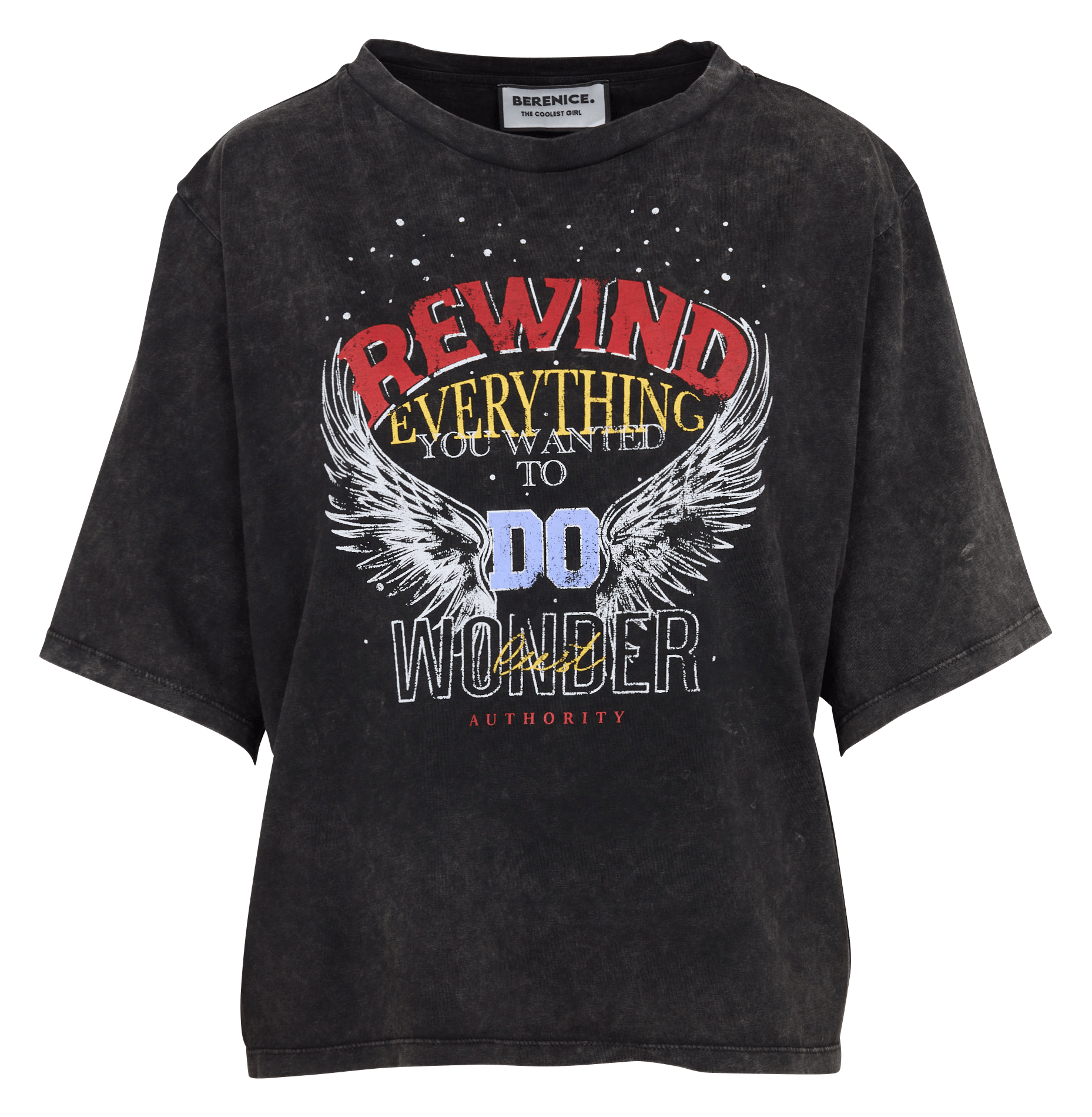 Tee-shirt ample col rond en coton BERENICE Gris
