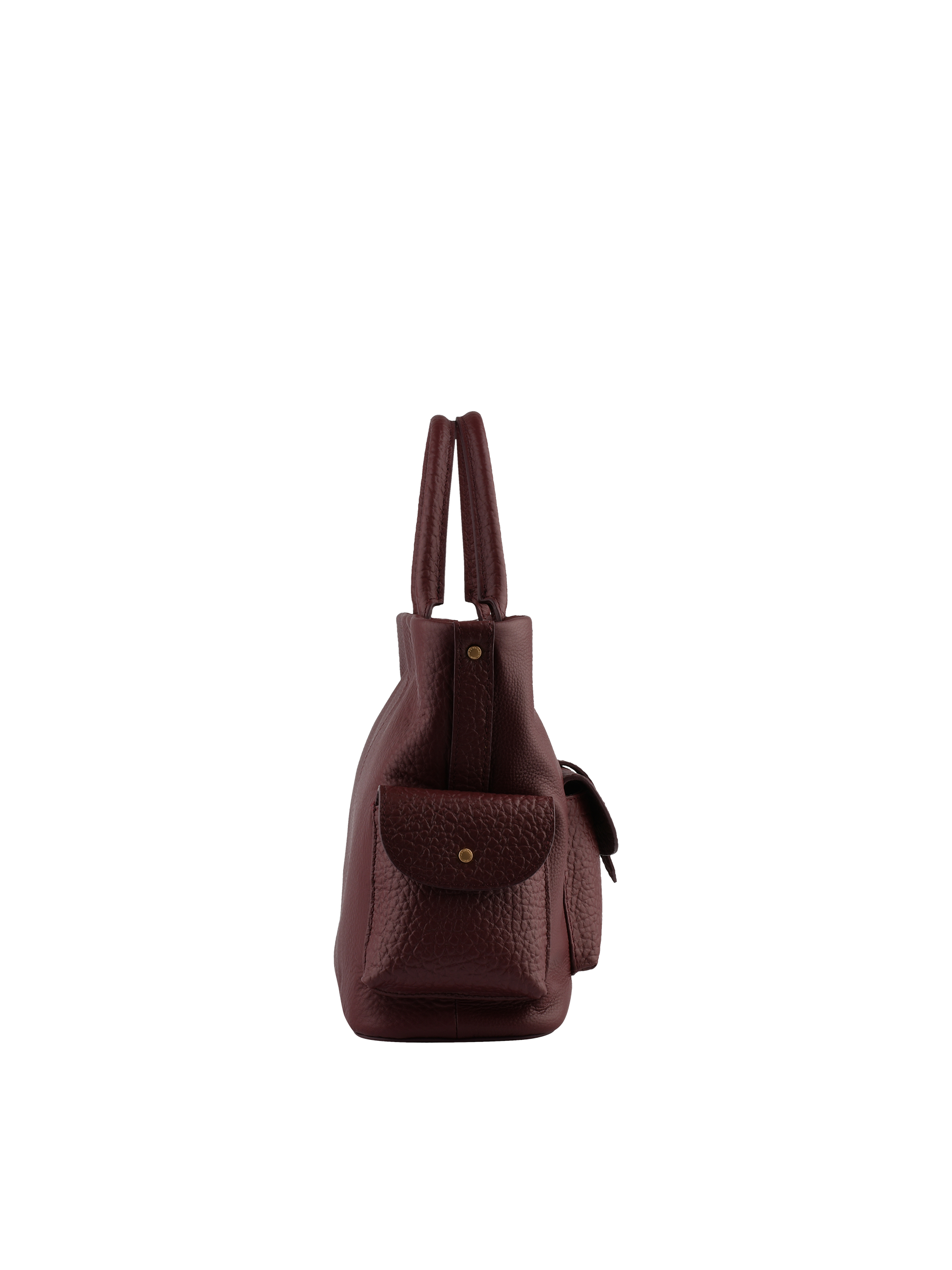 Calfskin leather handbag POURCHET Red