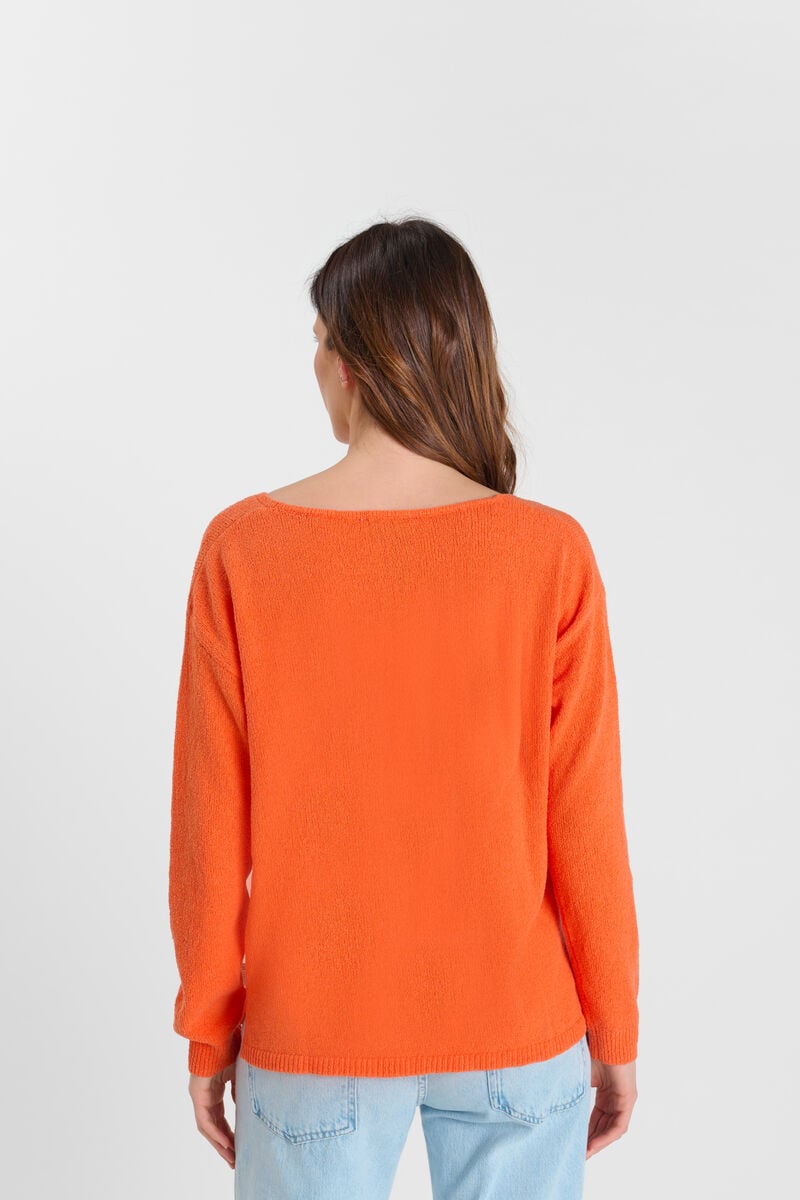 V-neck sweater LE TEMPS DES CERISES Orange